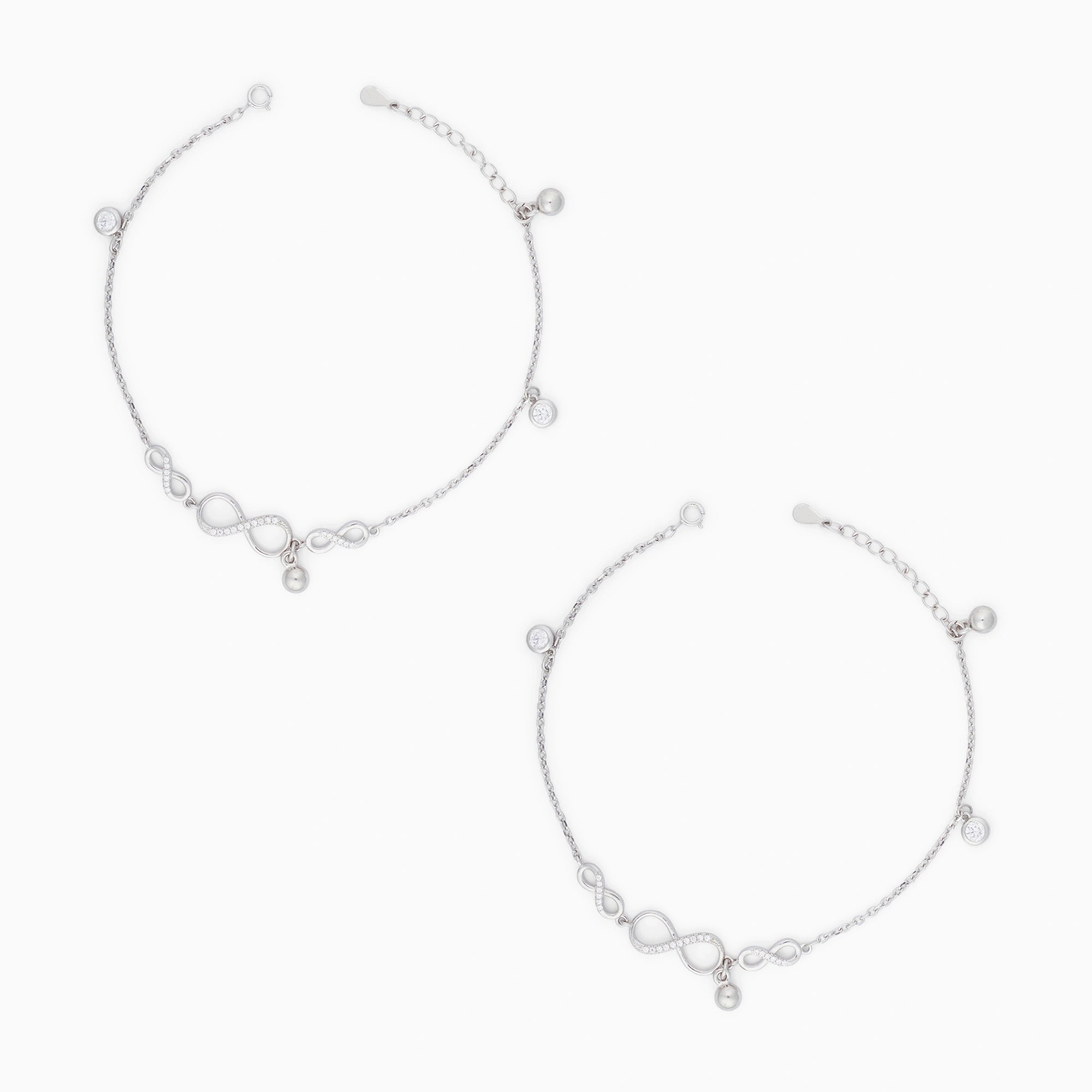 Silver Infinity Anklet Ishna
