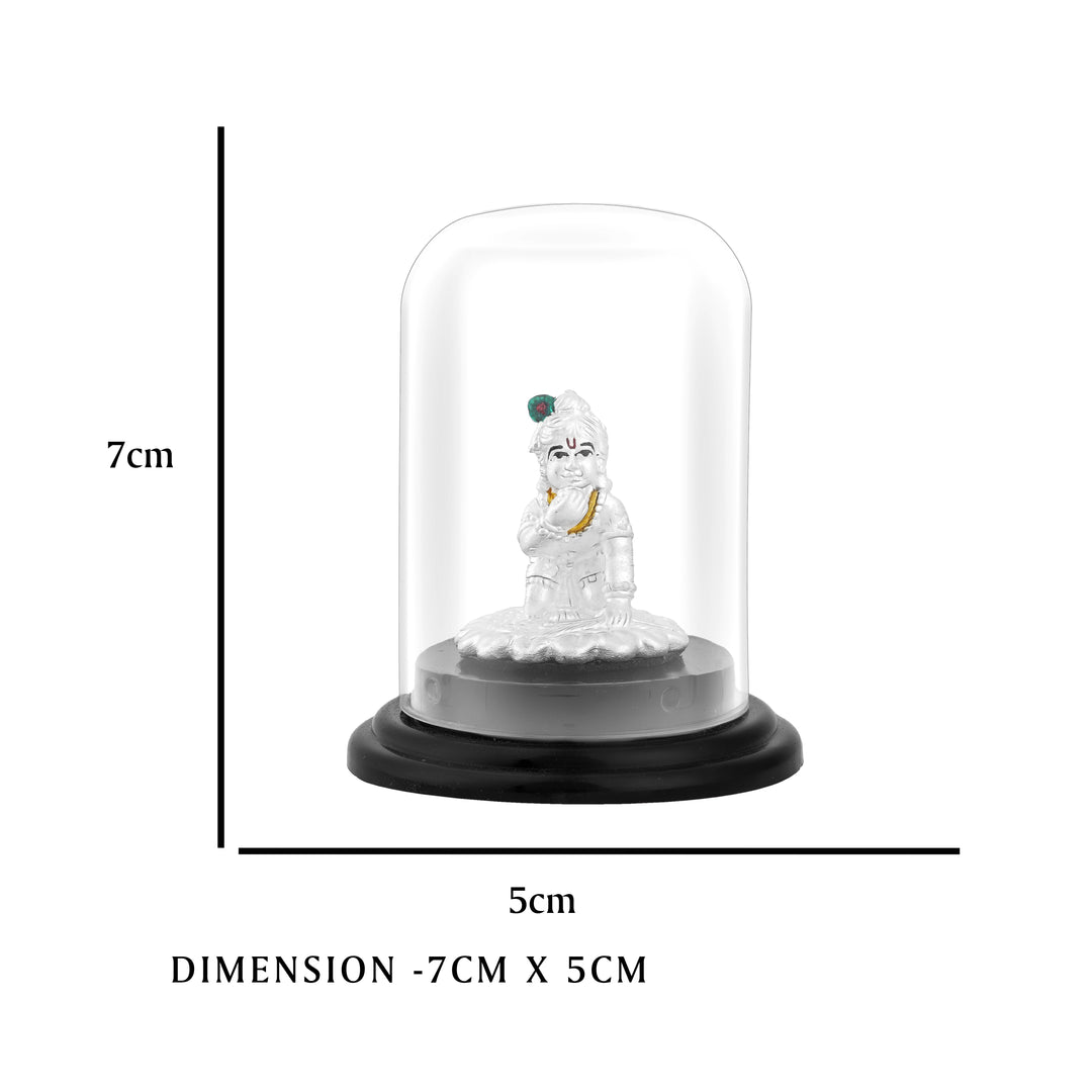 Silver Krishna Idol Gift for car dashboard