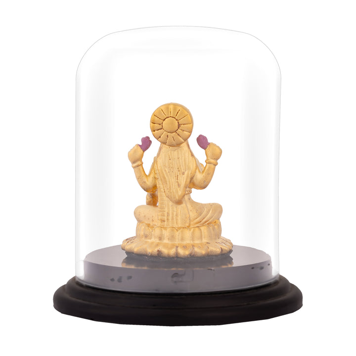 Silver Lakshmi Idol in Glass Dome for Gifting