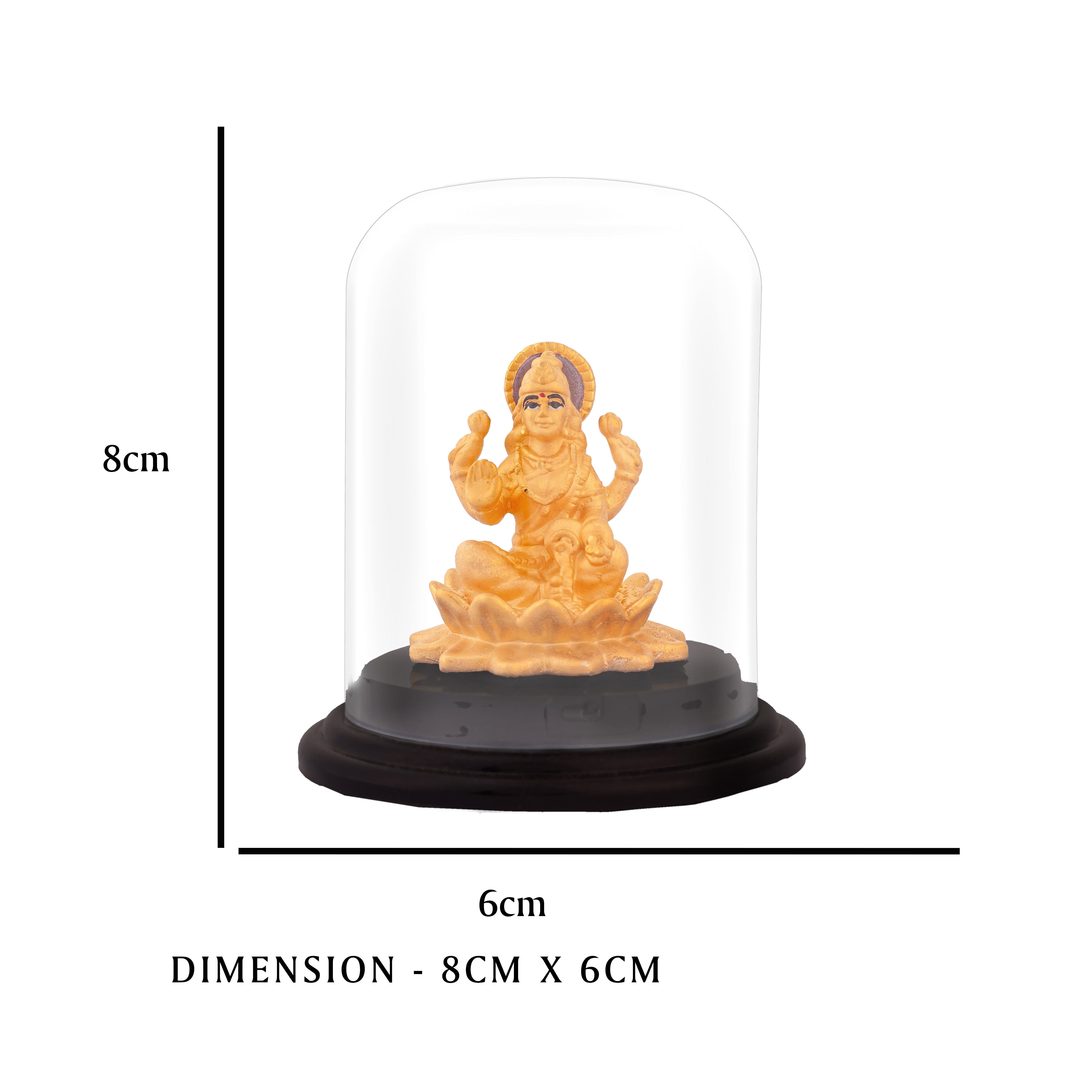 Silver Lakshmi Idol with 24KT Gold Plating 