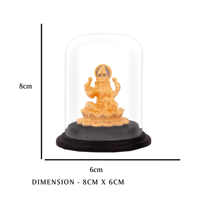 Silver Lakshmi Idol with 24KT Gold Plating 