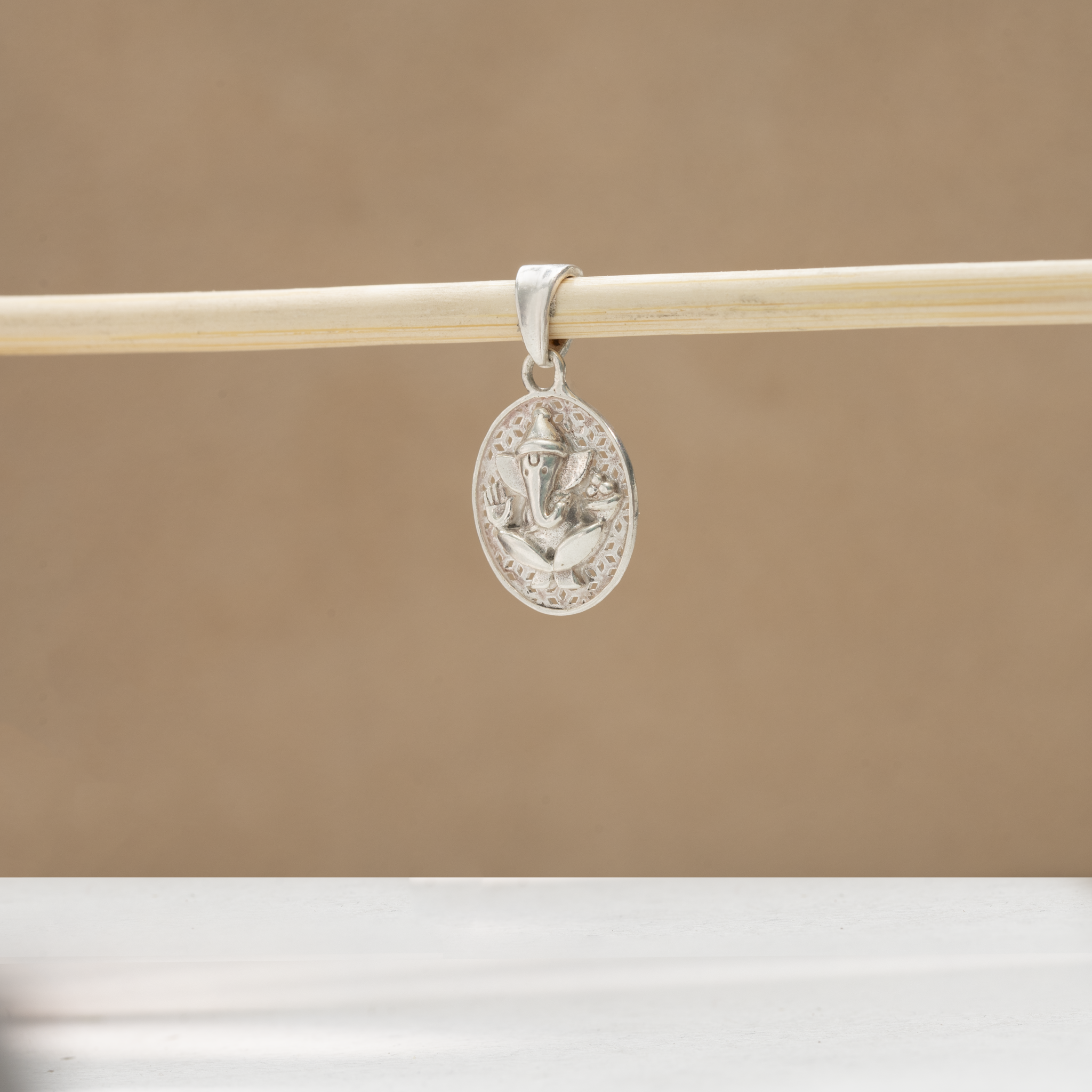 Silver Lord Ganesha pendant devotional jewellery