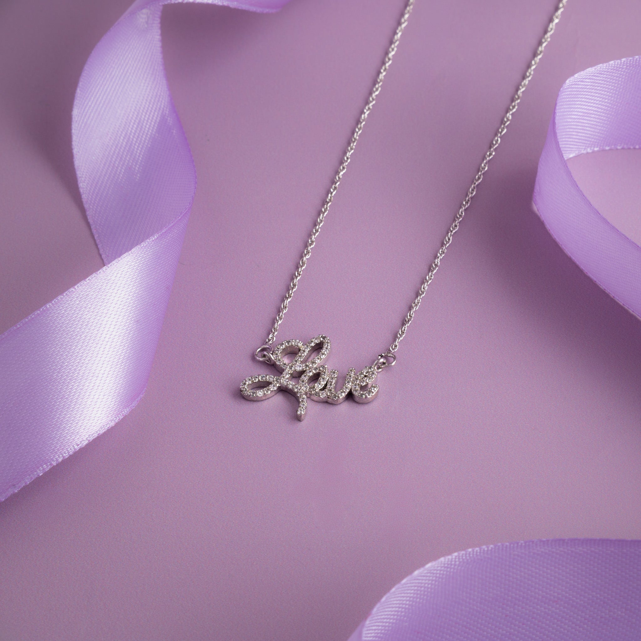 Silver Love pendant chain