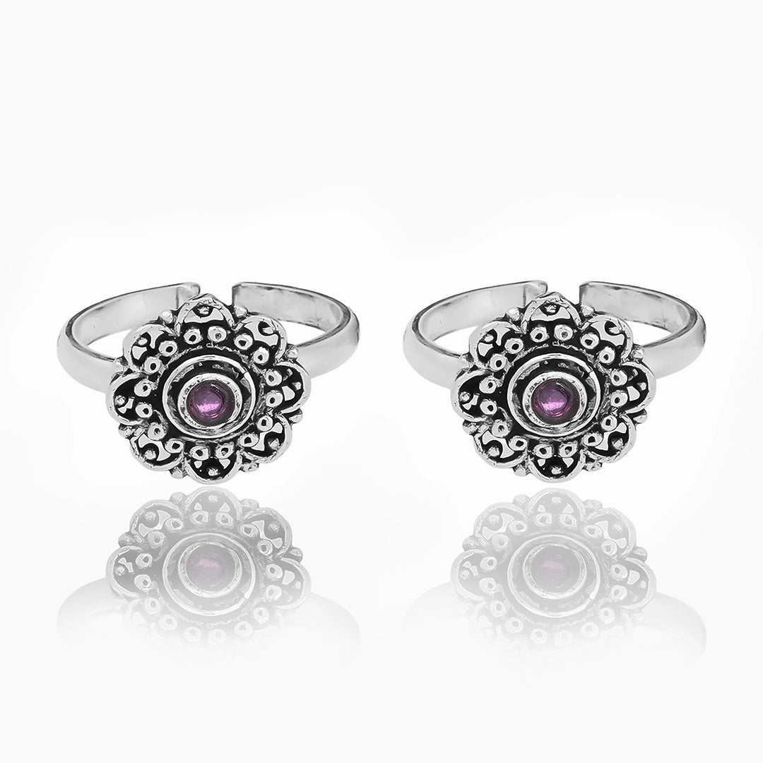 Silver Mandala Toe Ring Ishna