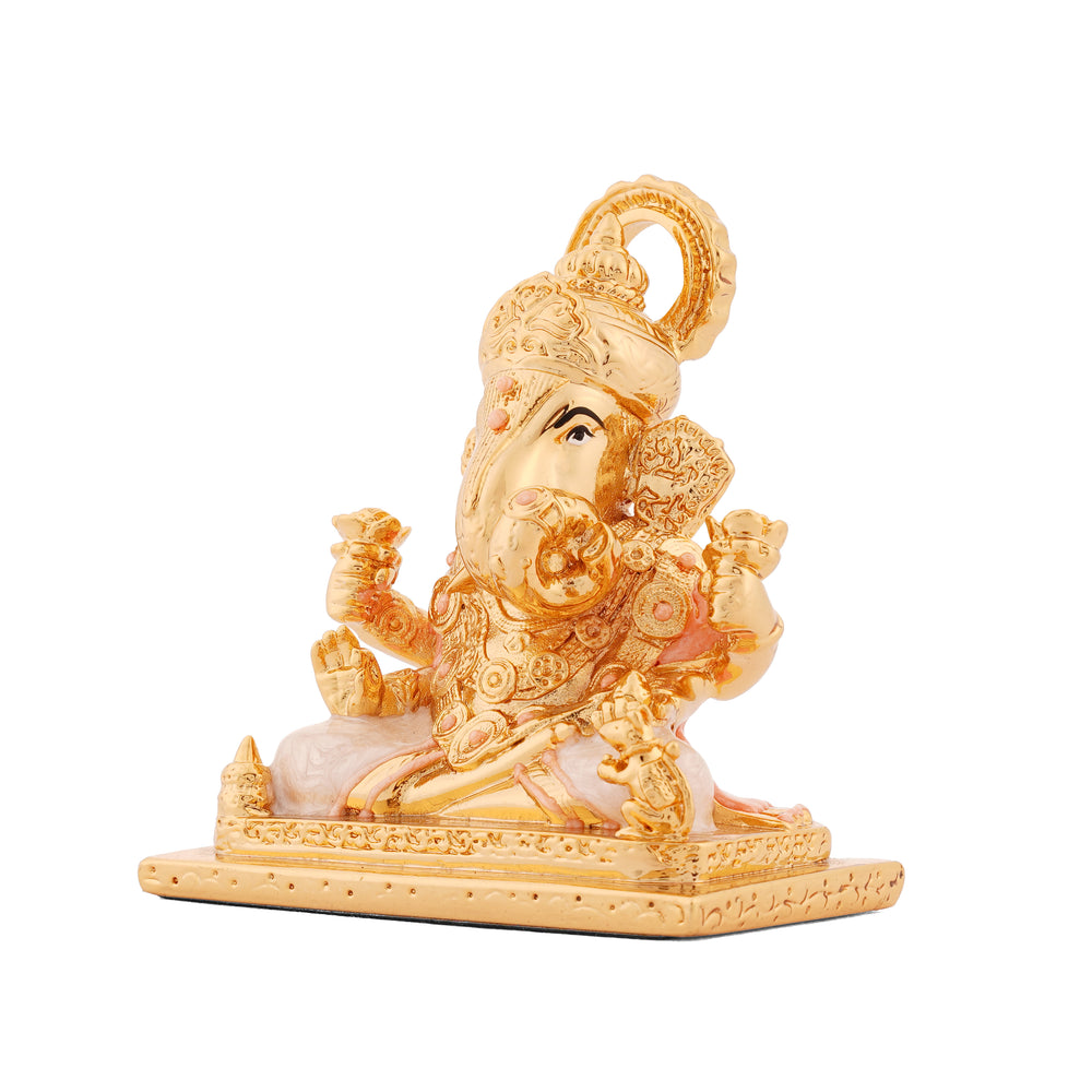Silver Plated Ganesha Statue for Home Décor