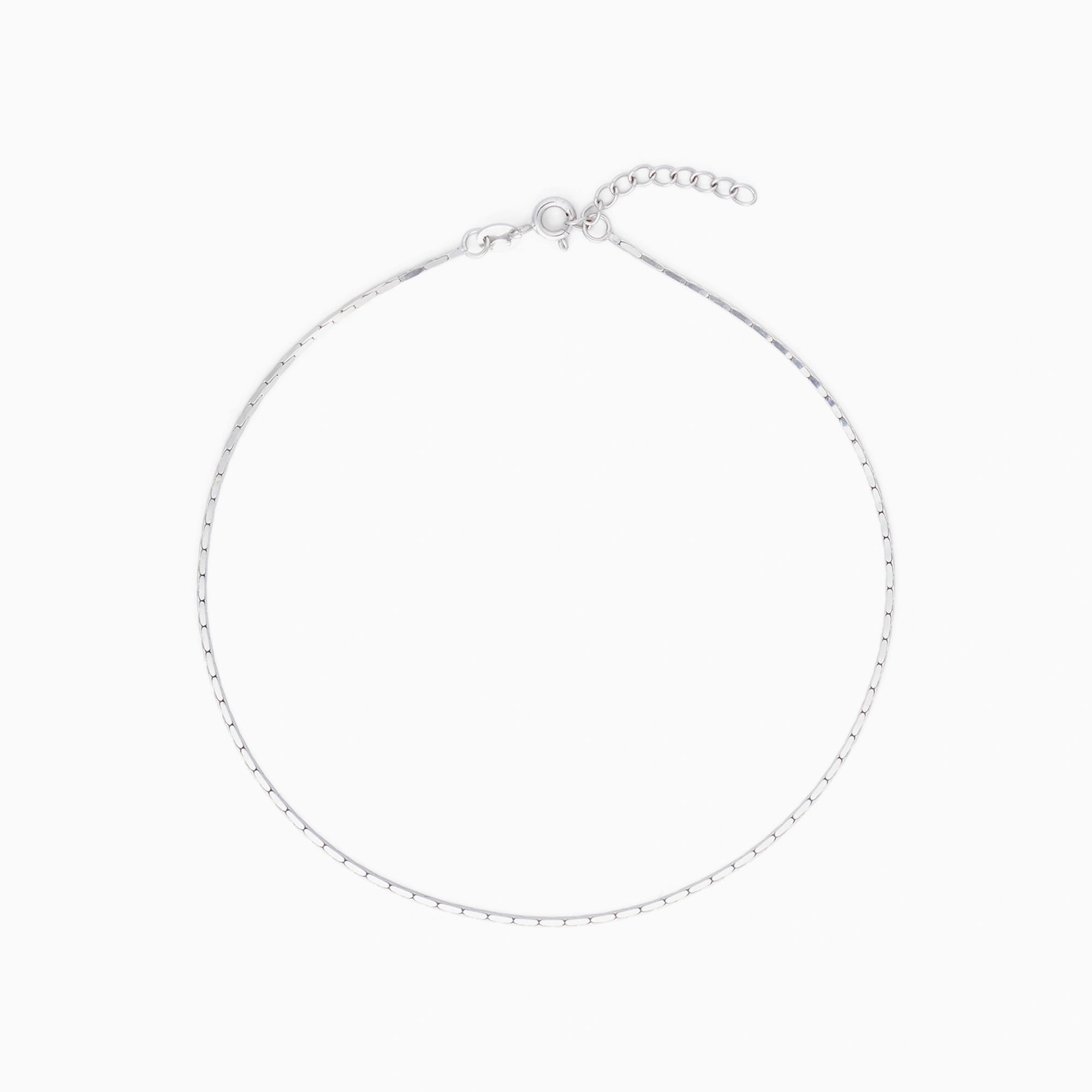 Silver Sleek Bar Anklet Ishna