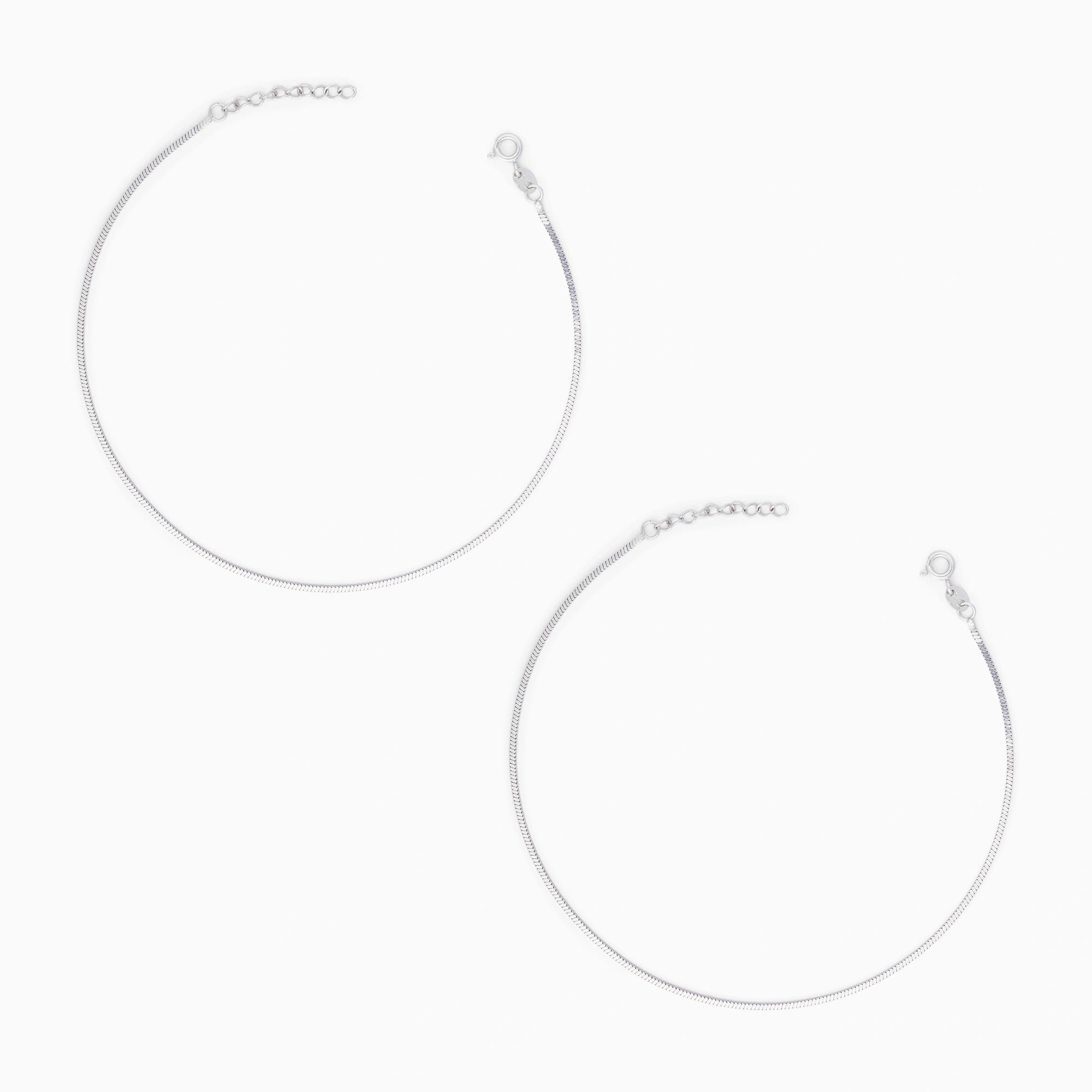 Silver Snake Designed Anklet Ishna