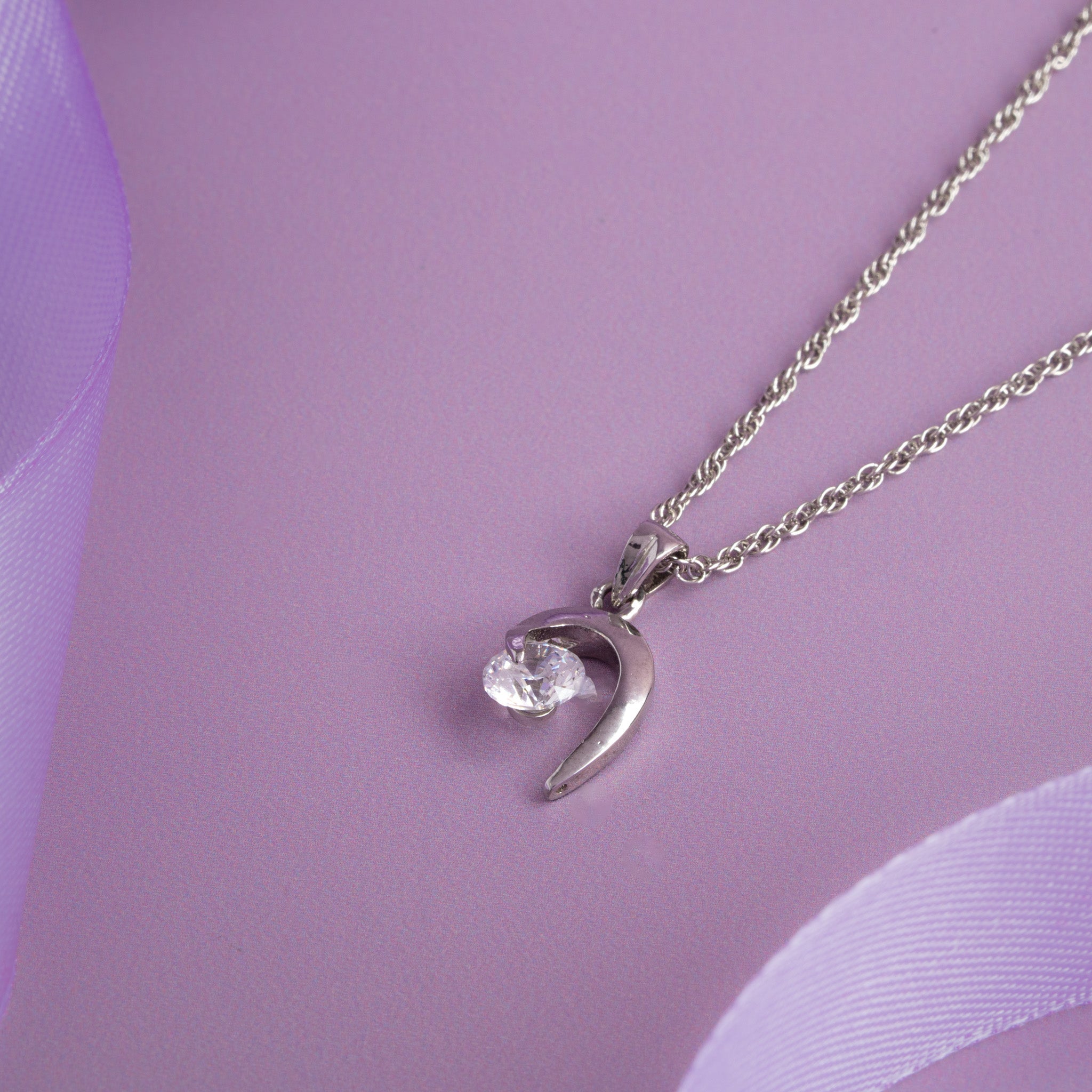 Silver Swirl pendant chain