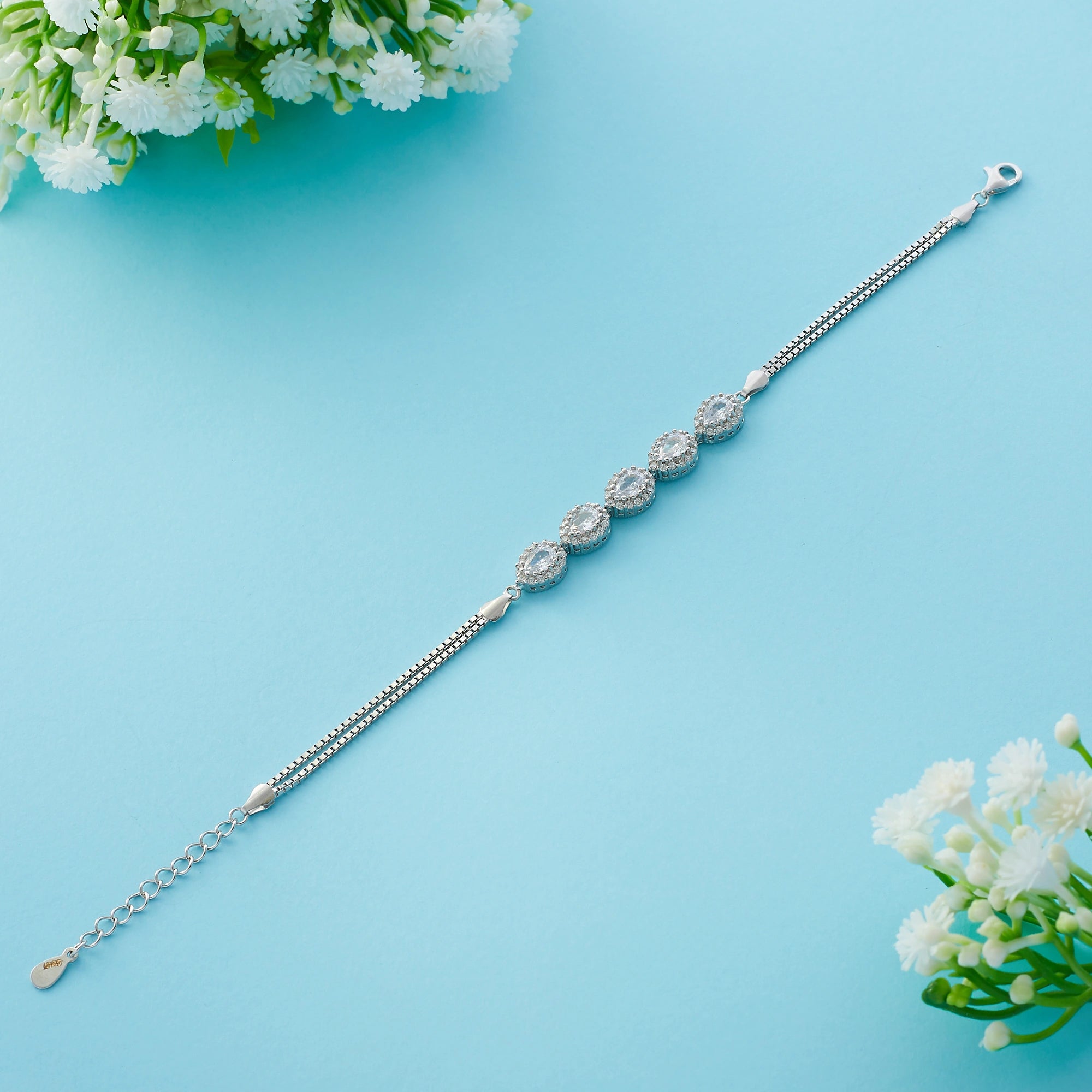Silver Teardrop Bracelet Ishna