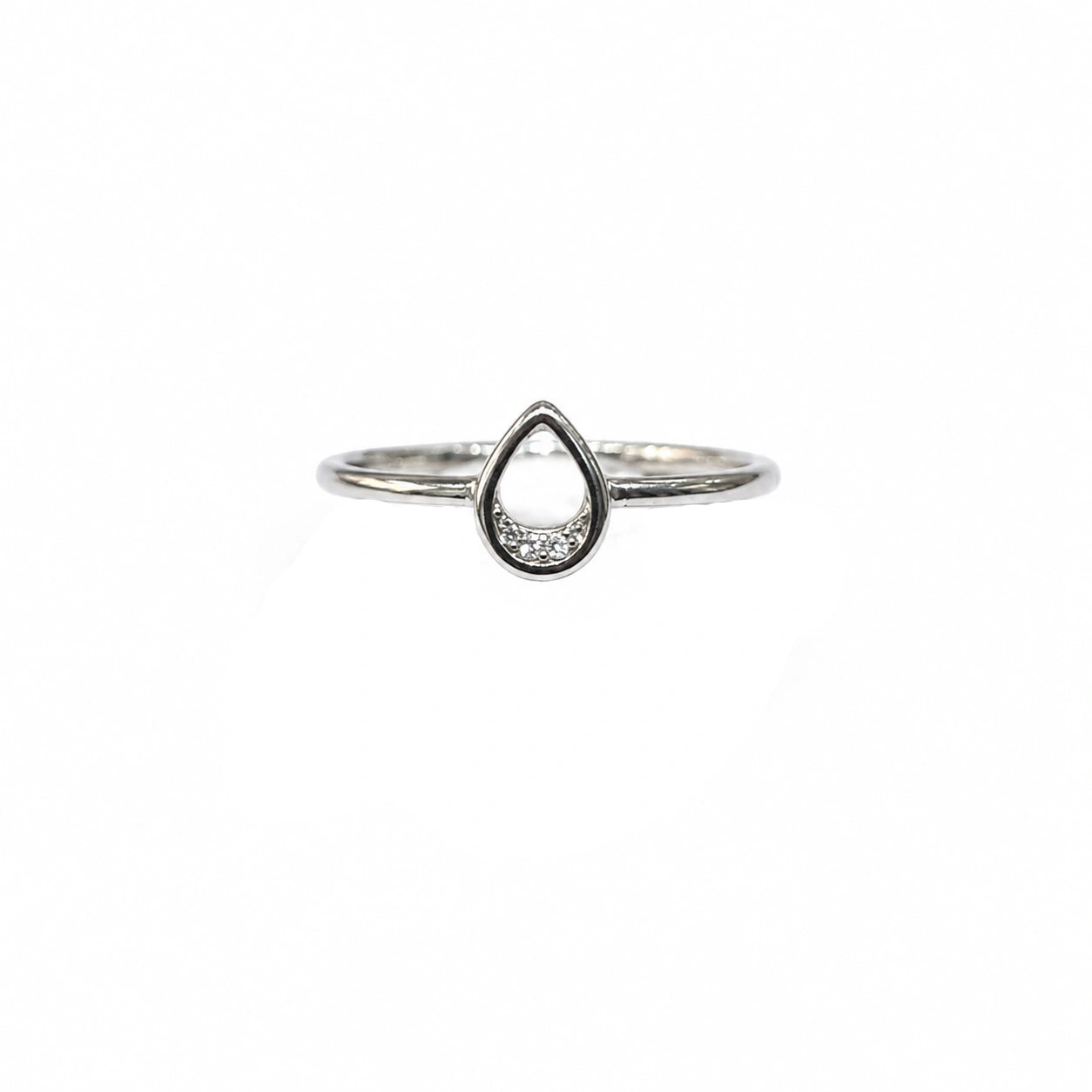 Silver Teardrop Ring Ishna