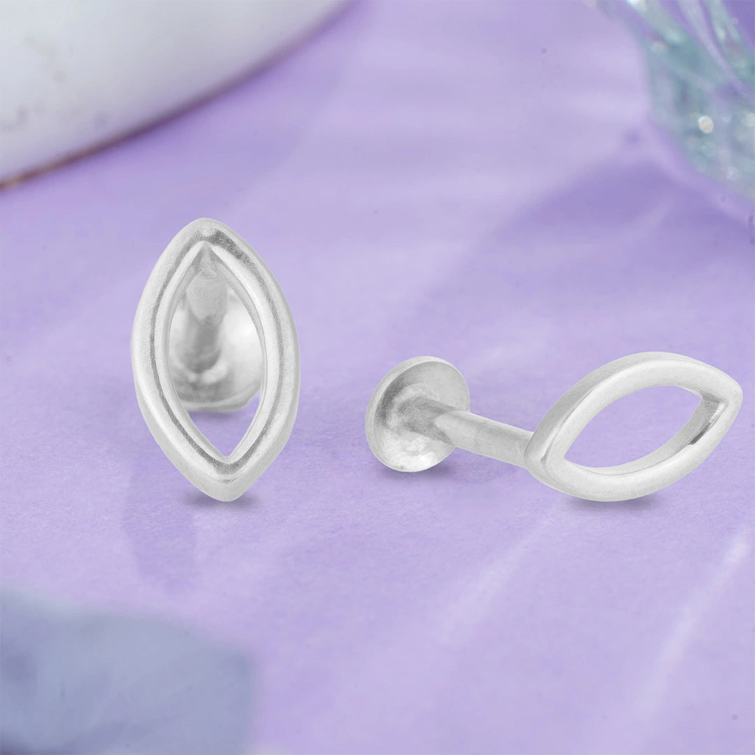 Silver Teardrop Stud Earrings Ishna