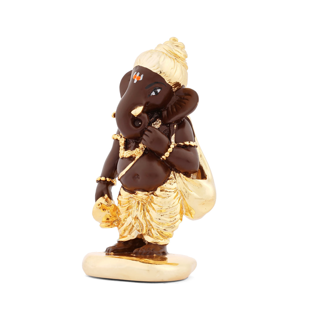 Silver and Gold Plated Ganesh Showpiece