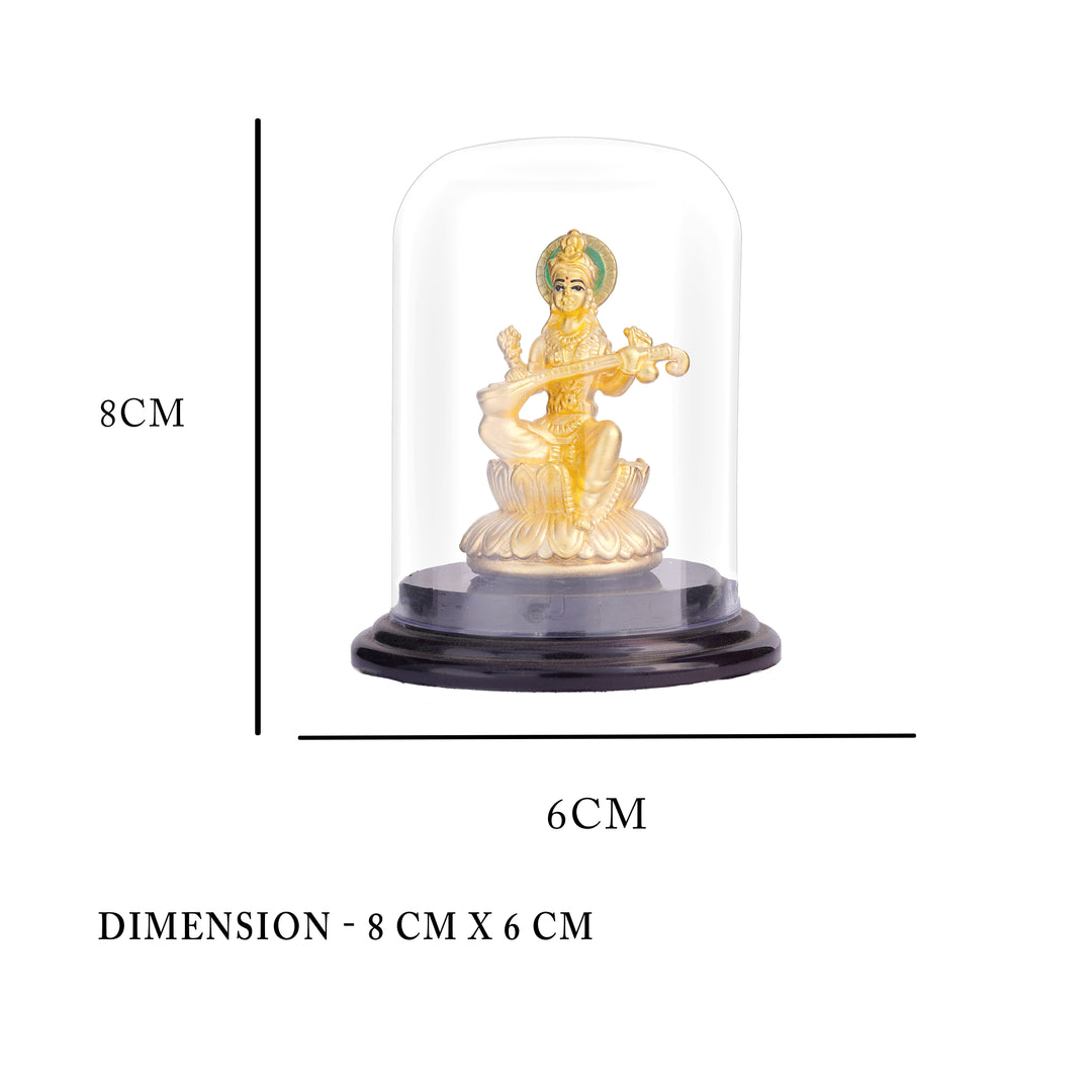 Silver and Gold Plated Saraswathi Idol for Auspicious Gifting