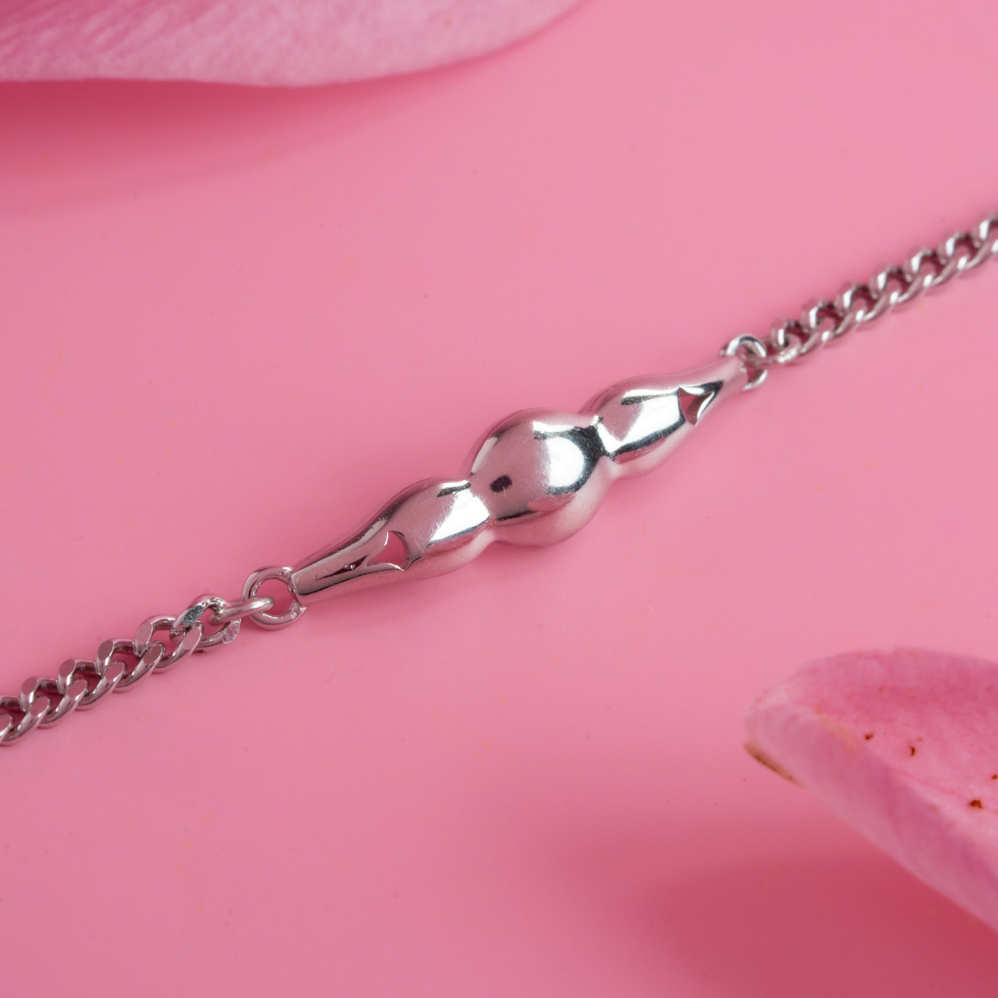 Silver bracelet lobster clasp