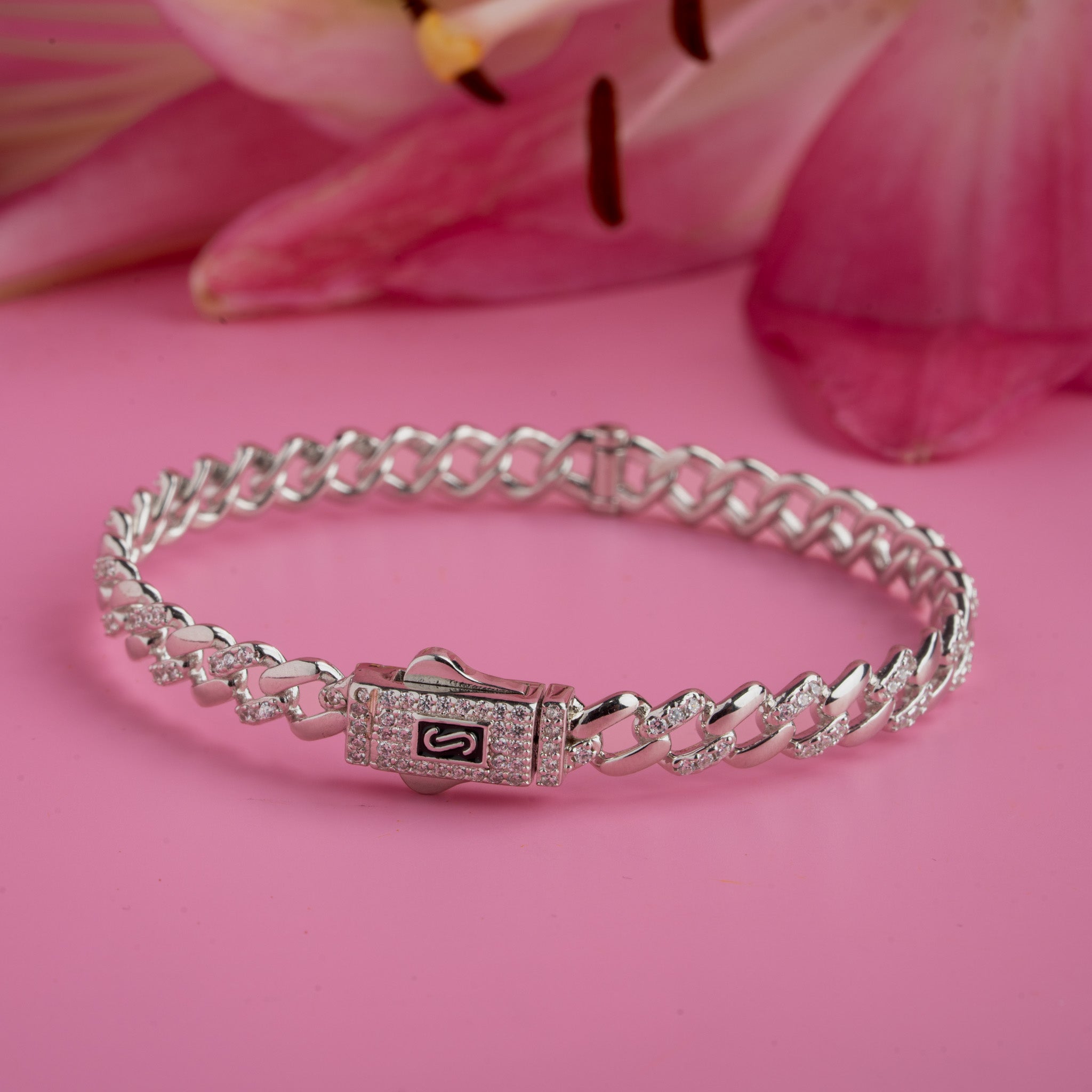 Silver cubic zirconia tennis bracelet