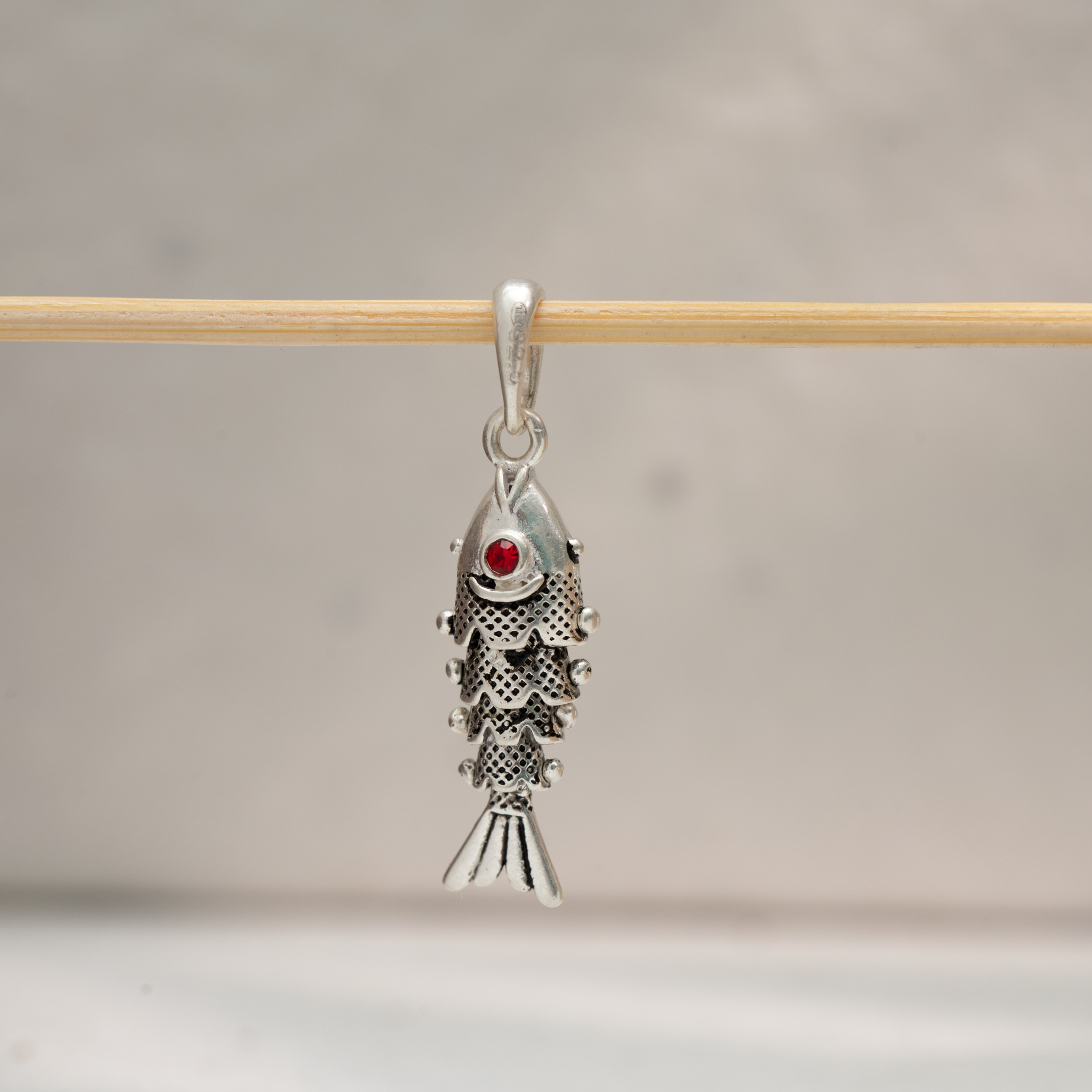 Silver fish charm pendant jewellery