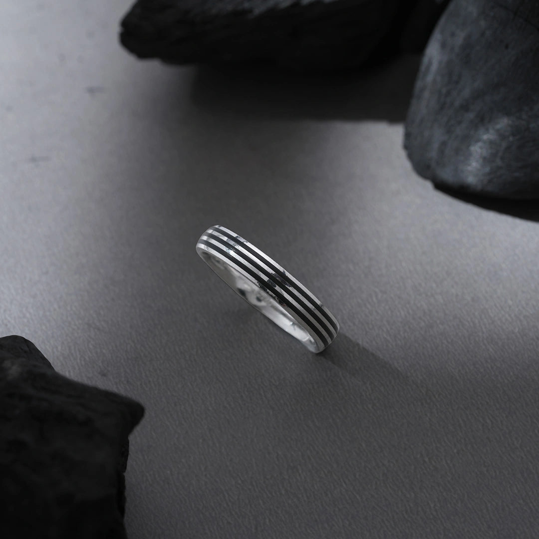 Sleek Silver Ring Ishna