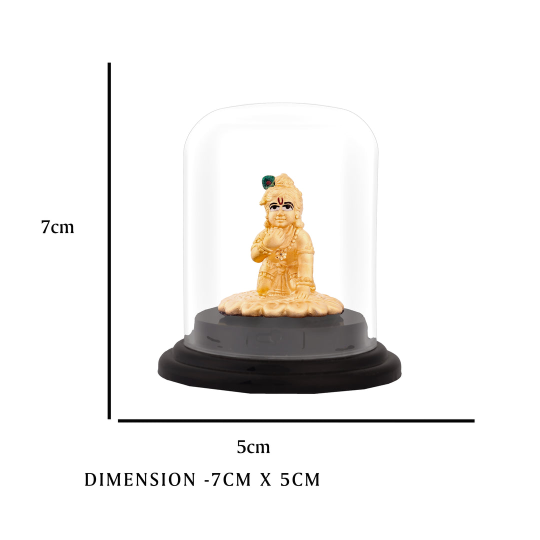 Small Gold Plated Krishna Idol for Gifting and Décor