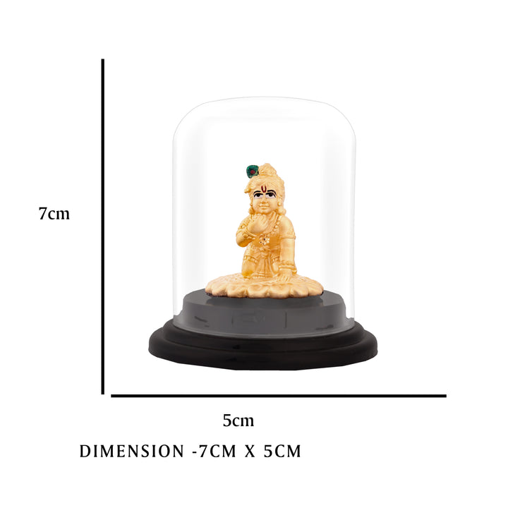 Small Gold Plated Krishna Idol for Gifting and Décor