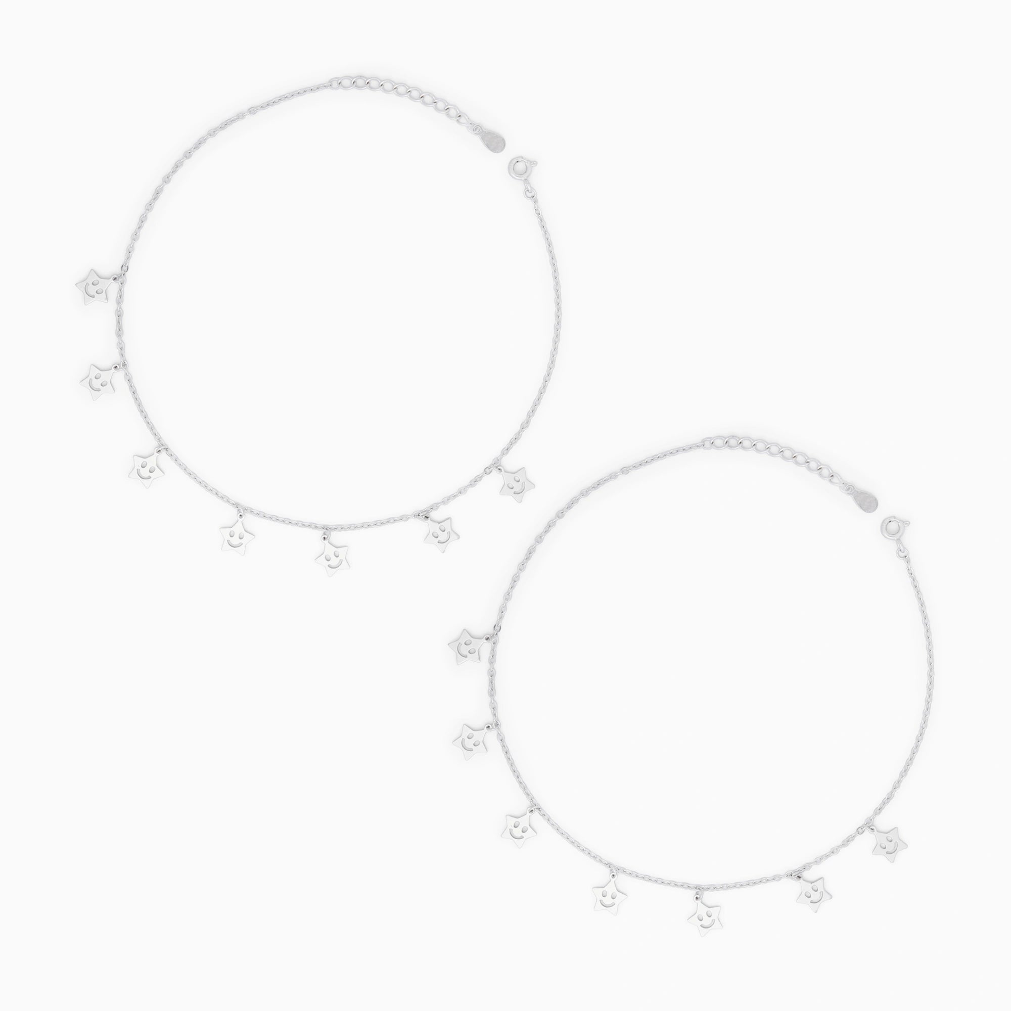 Smiley Star Motif Anklet Ishna