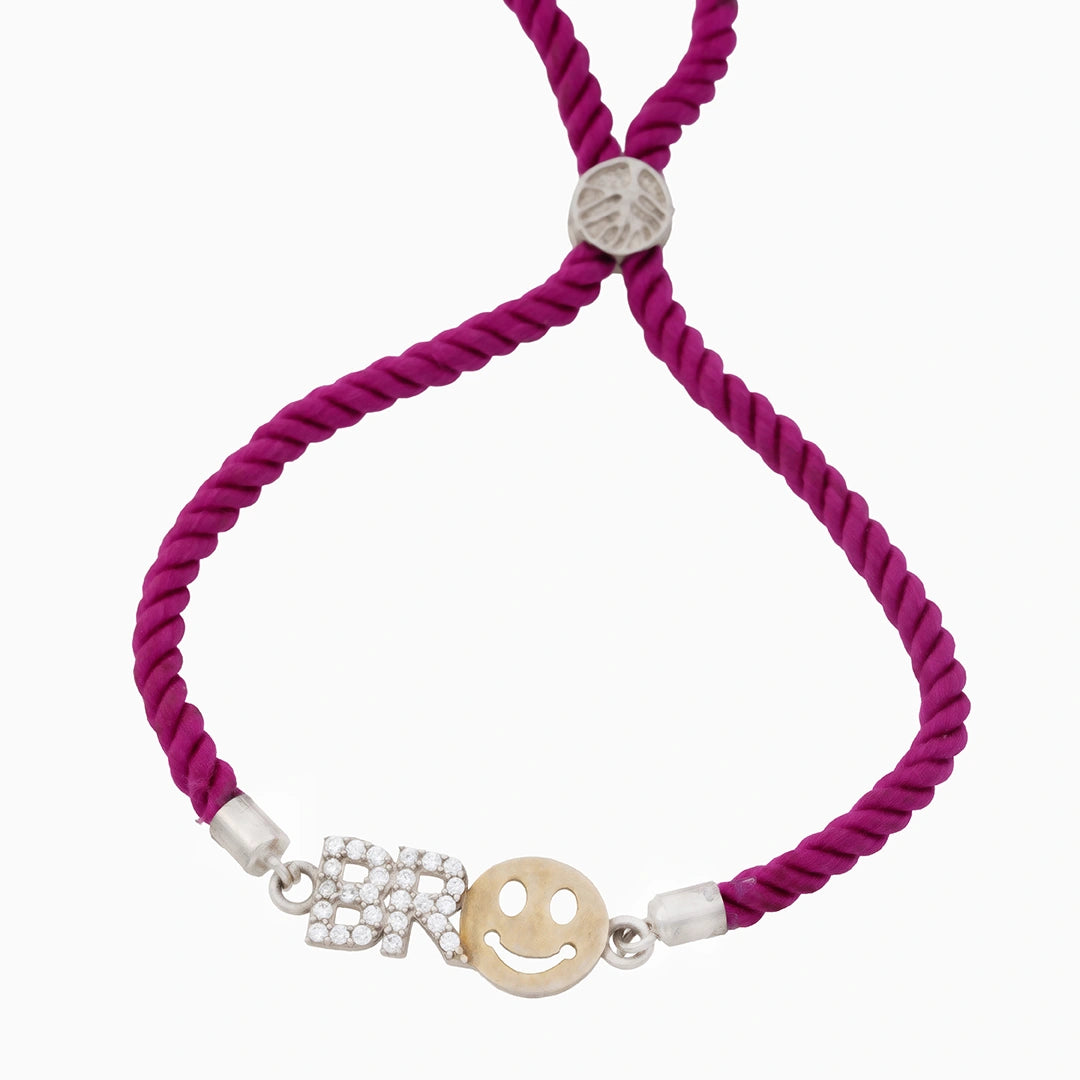 Smiley charm sterling silver rakhi Ishna