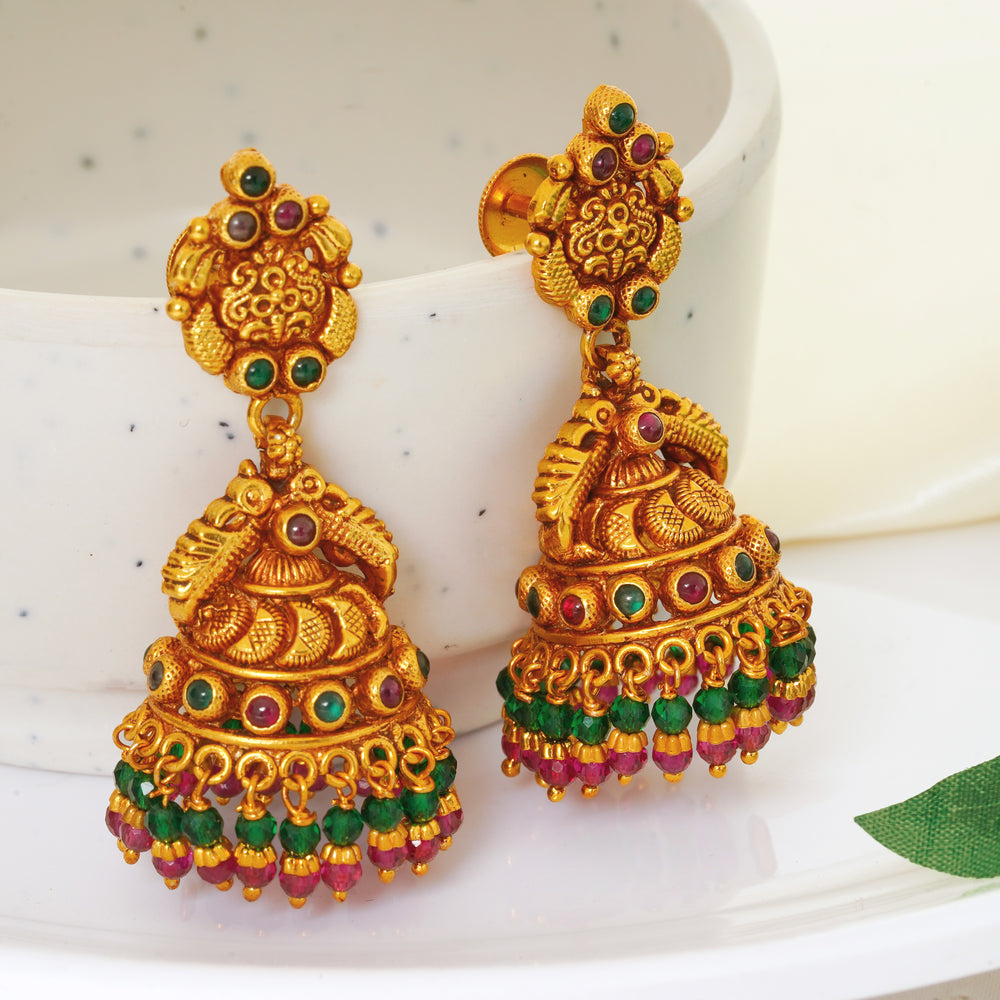 South Indian Antique Jhumka Earrings