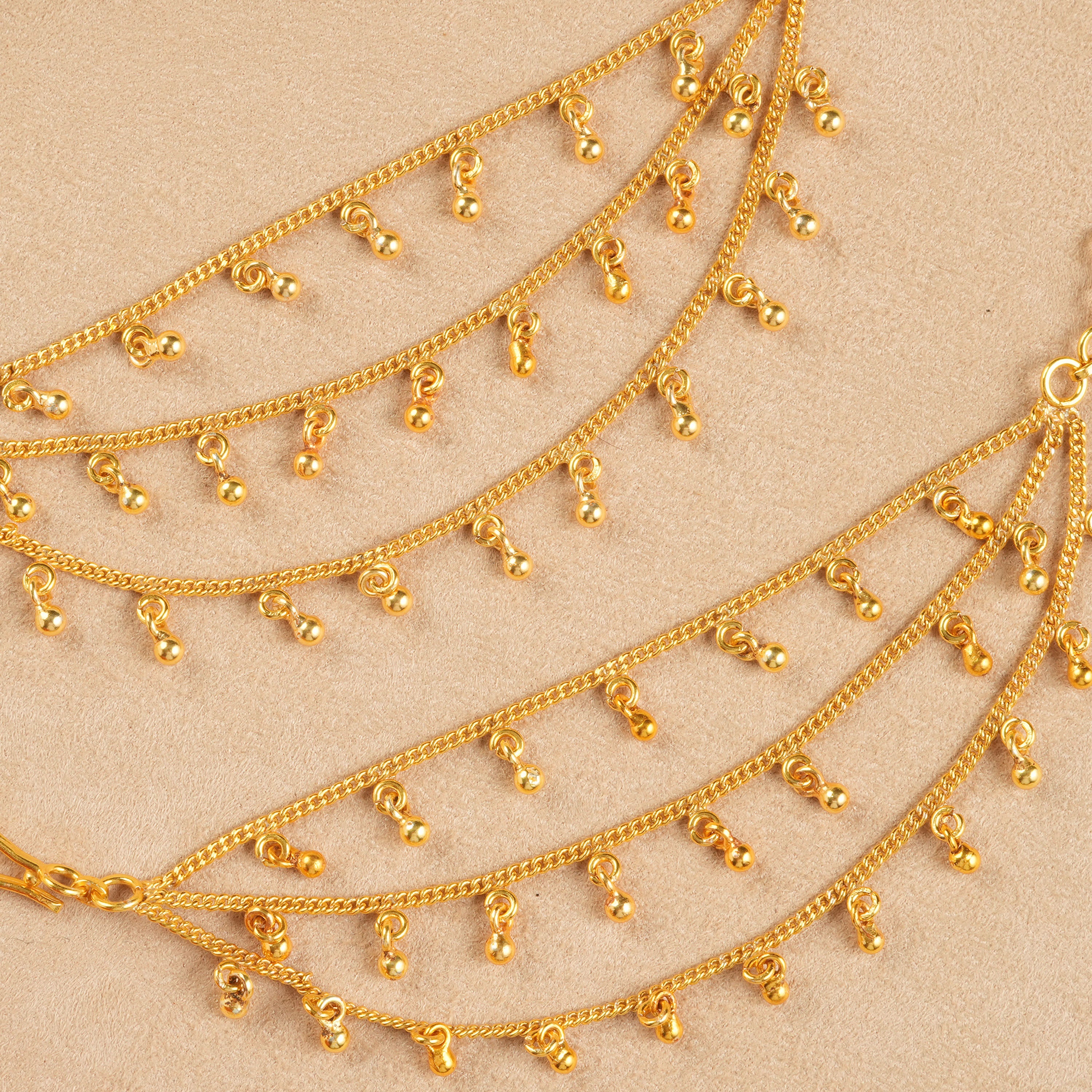 South Indian Gold-Plated Hair Ornament Ishna