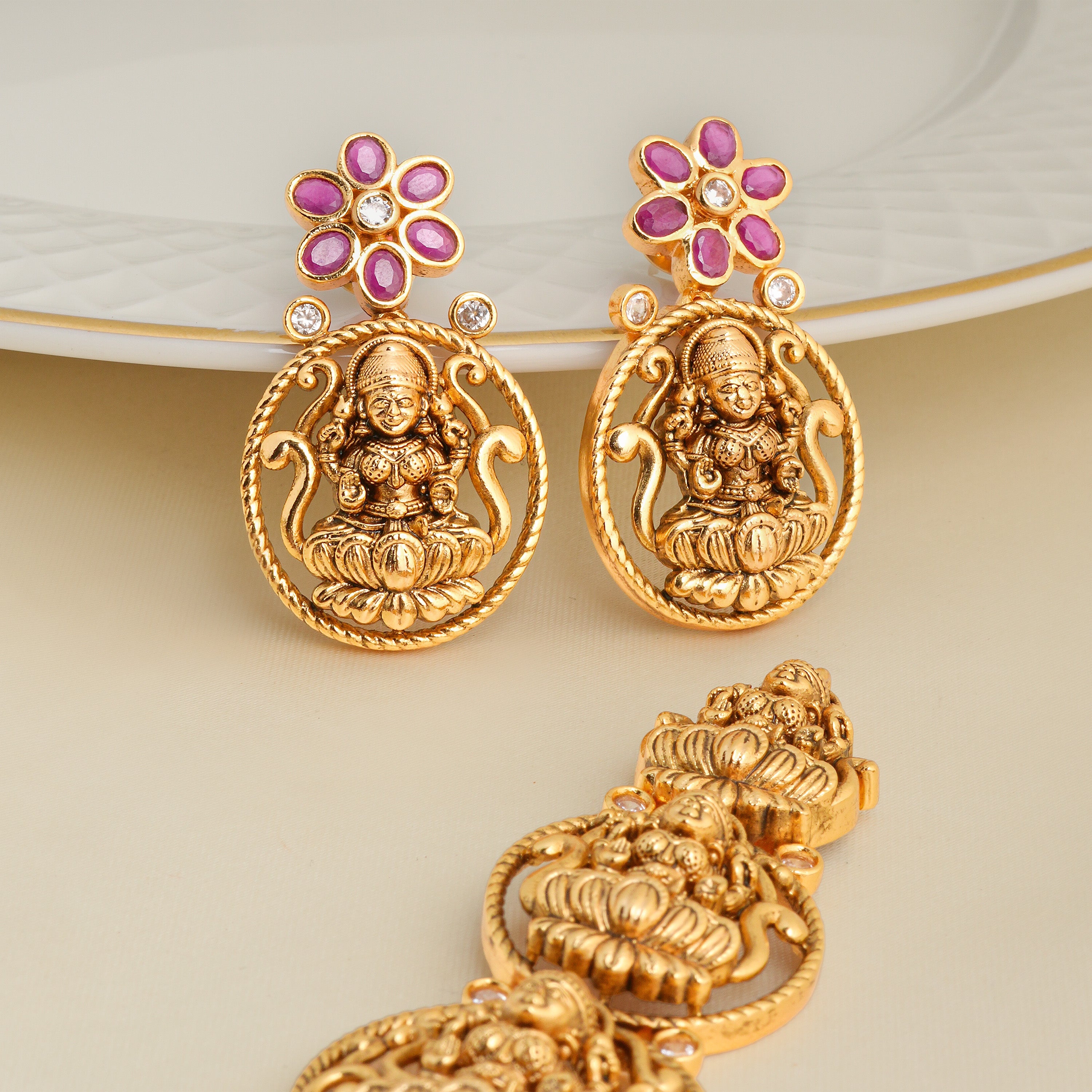 South Indian Lakshmi malai jewelry