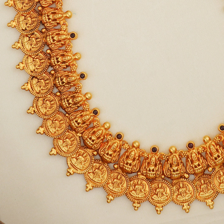 South Indian bridal haram with goddess Lakshmi motifs