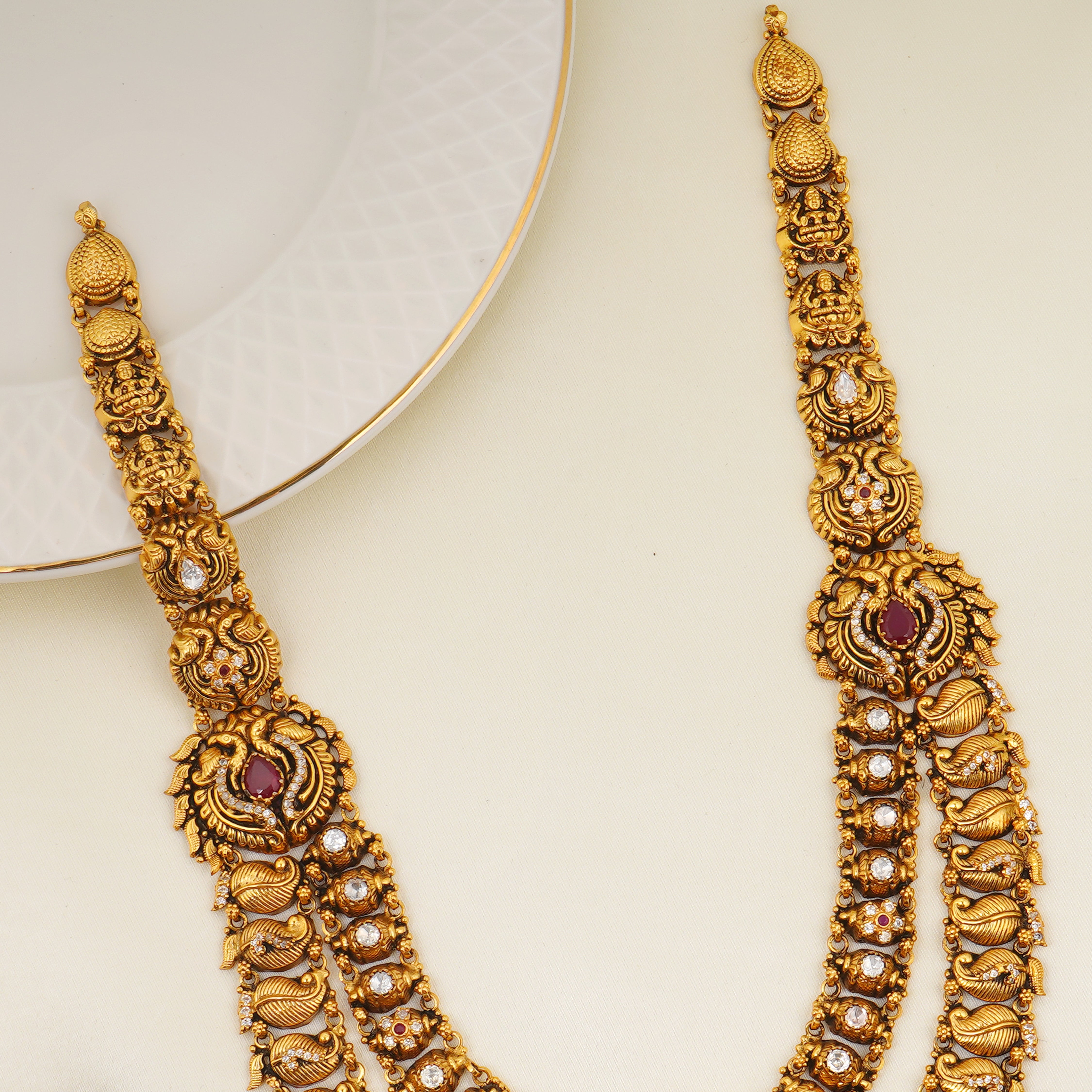 South Indian bridal silver haram