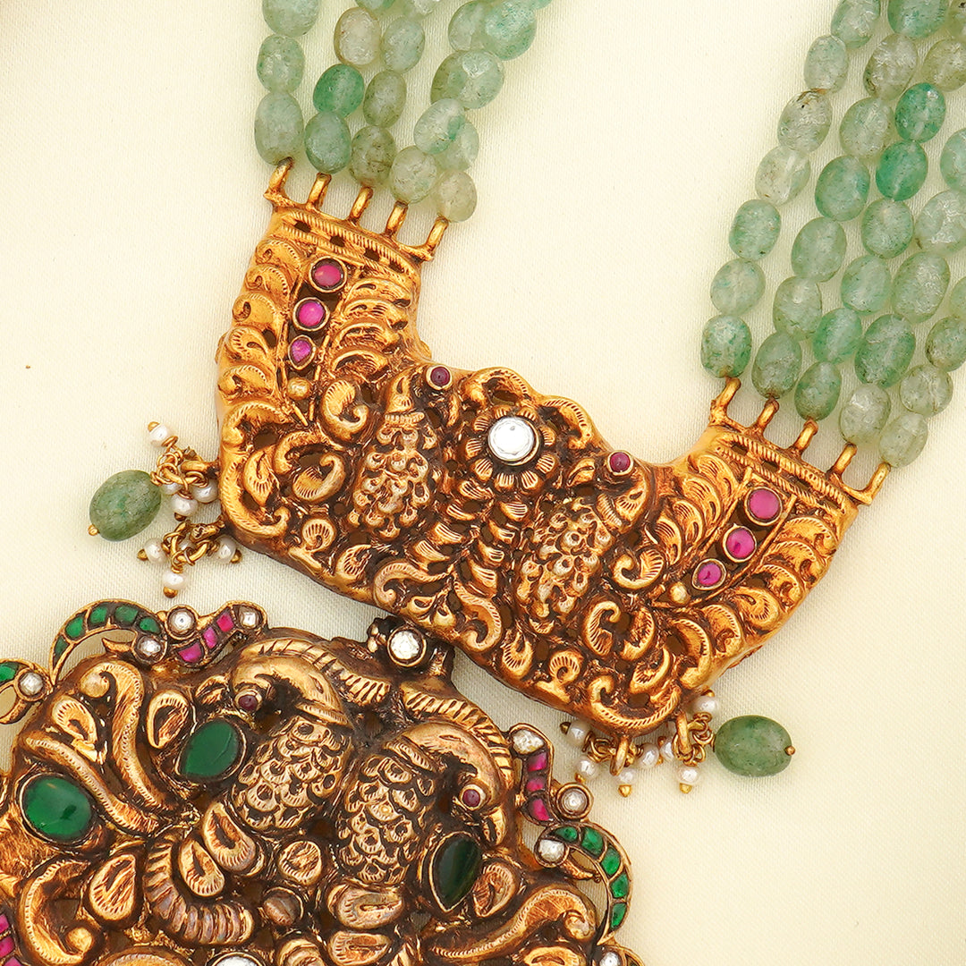 South Indian bridal temple necklace