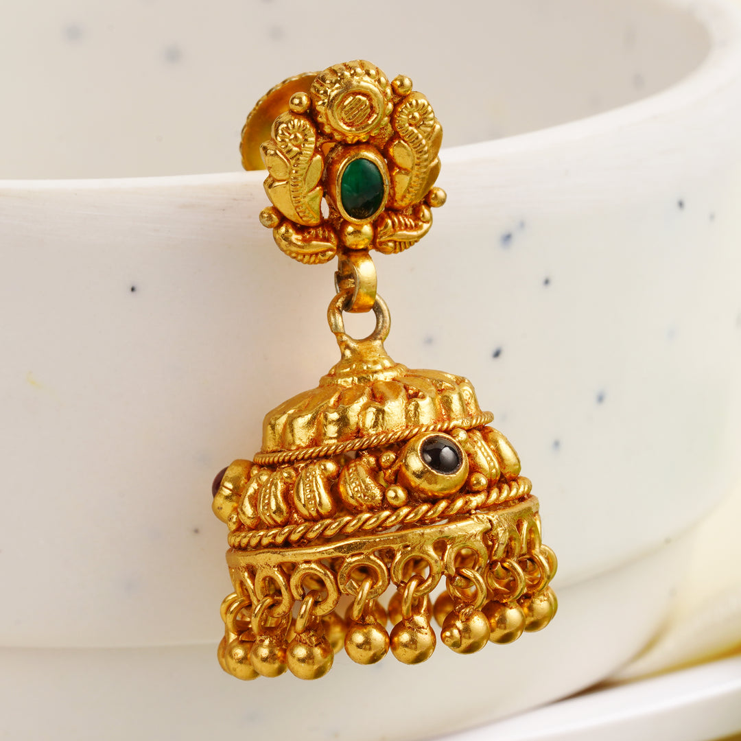 South Indian temple jewellery earrings for women