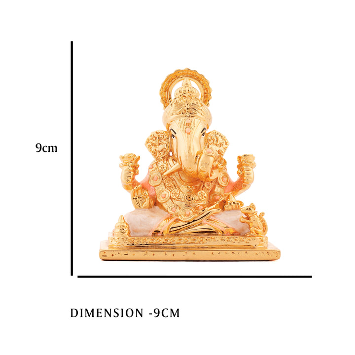 Spiritual Ganesha Showpiece 24 KT Gold Finish