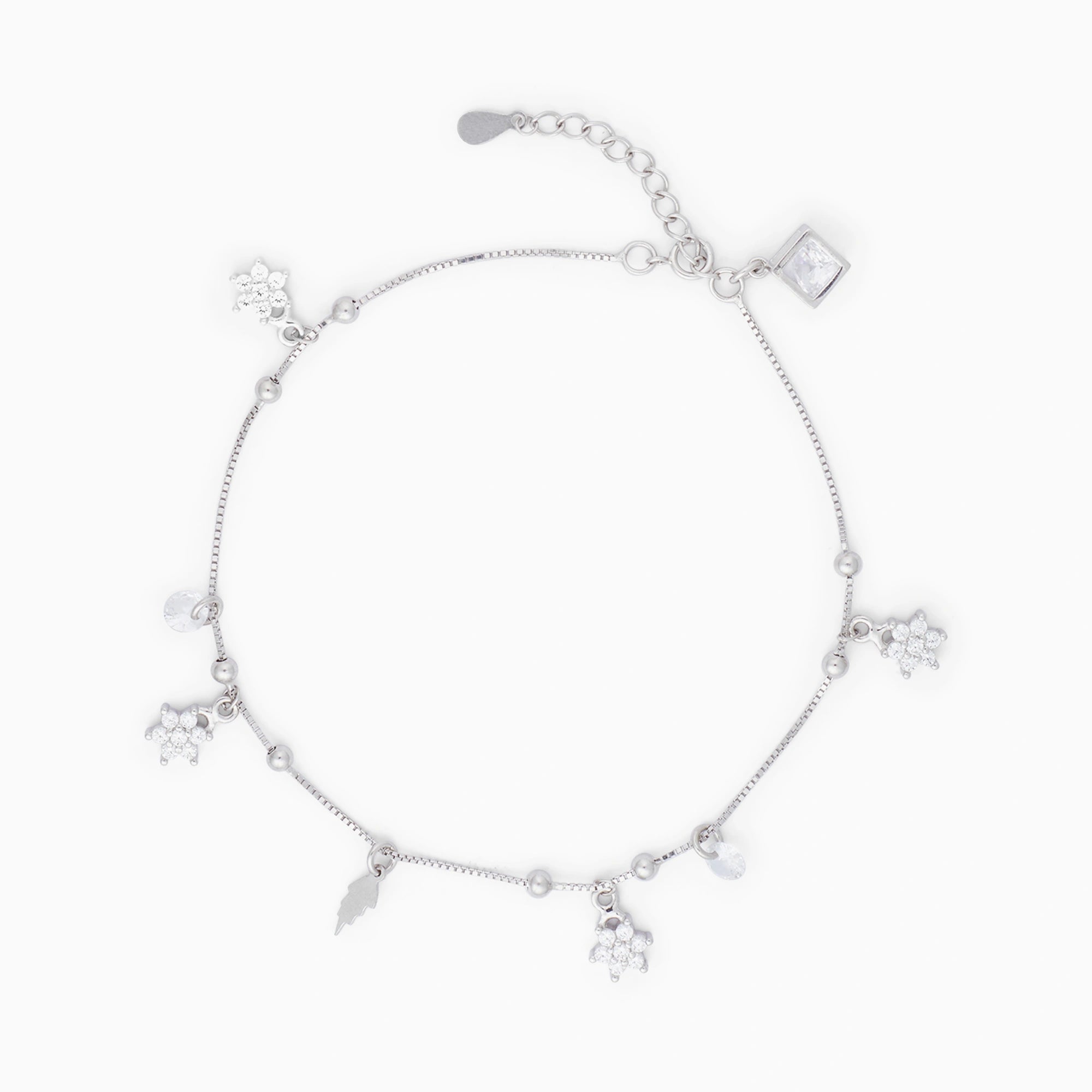 Star Charm Motif Anklet Ishna