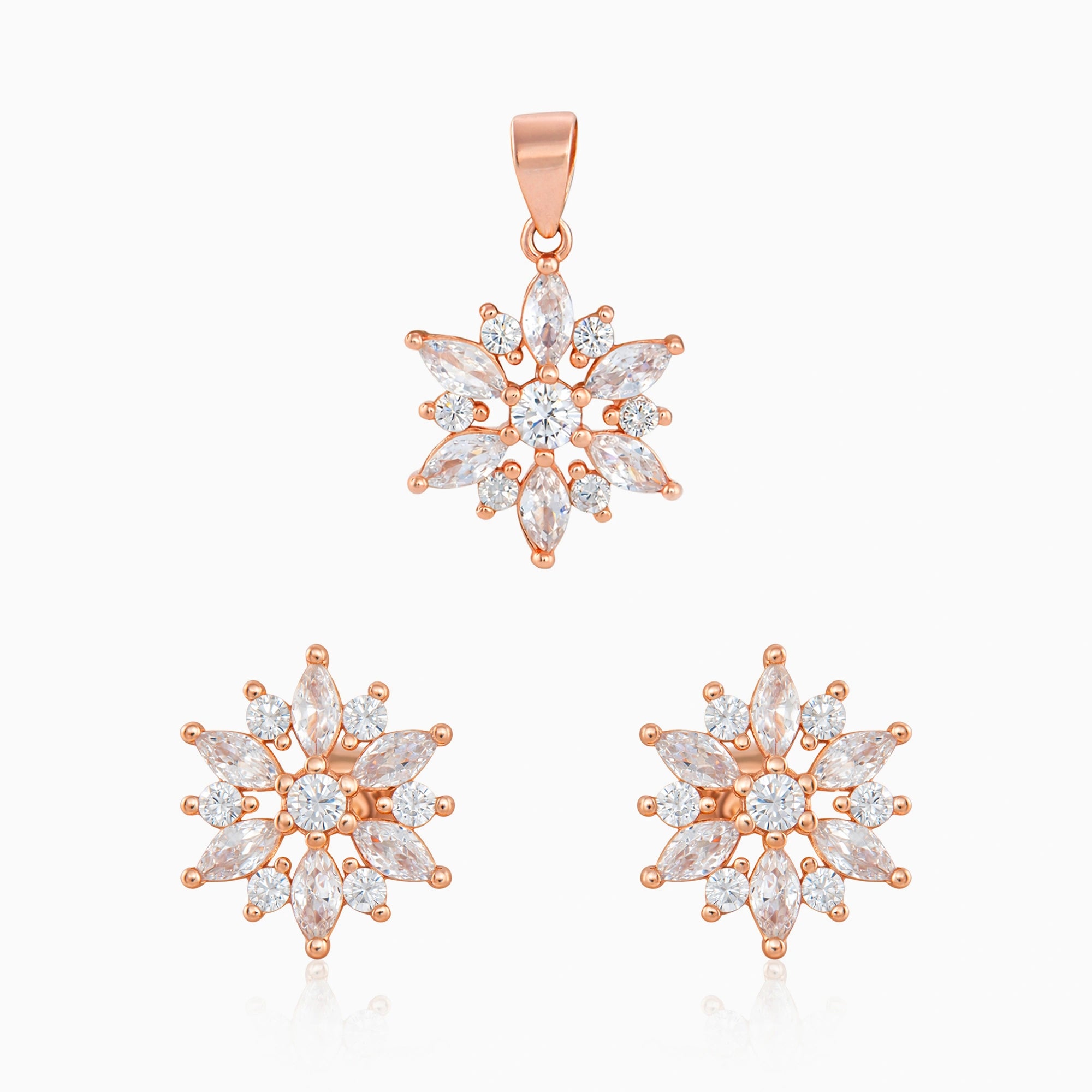 Starburst Pendant & Earrings Ishna