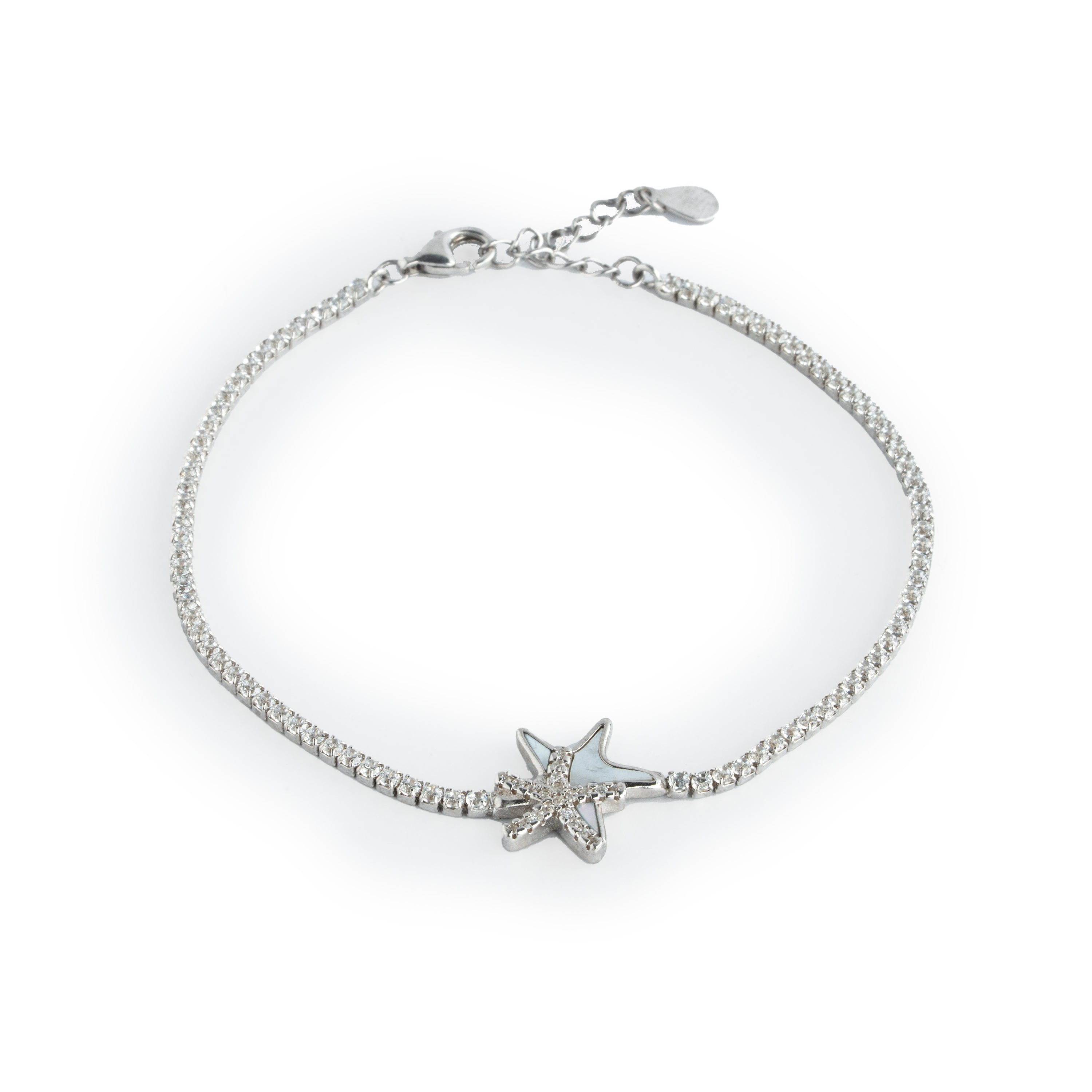 Starfish shaped silver bracelet for women Ishna