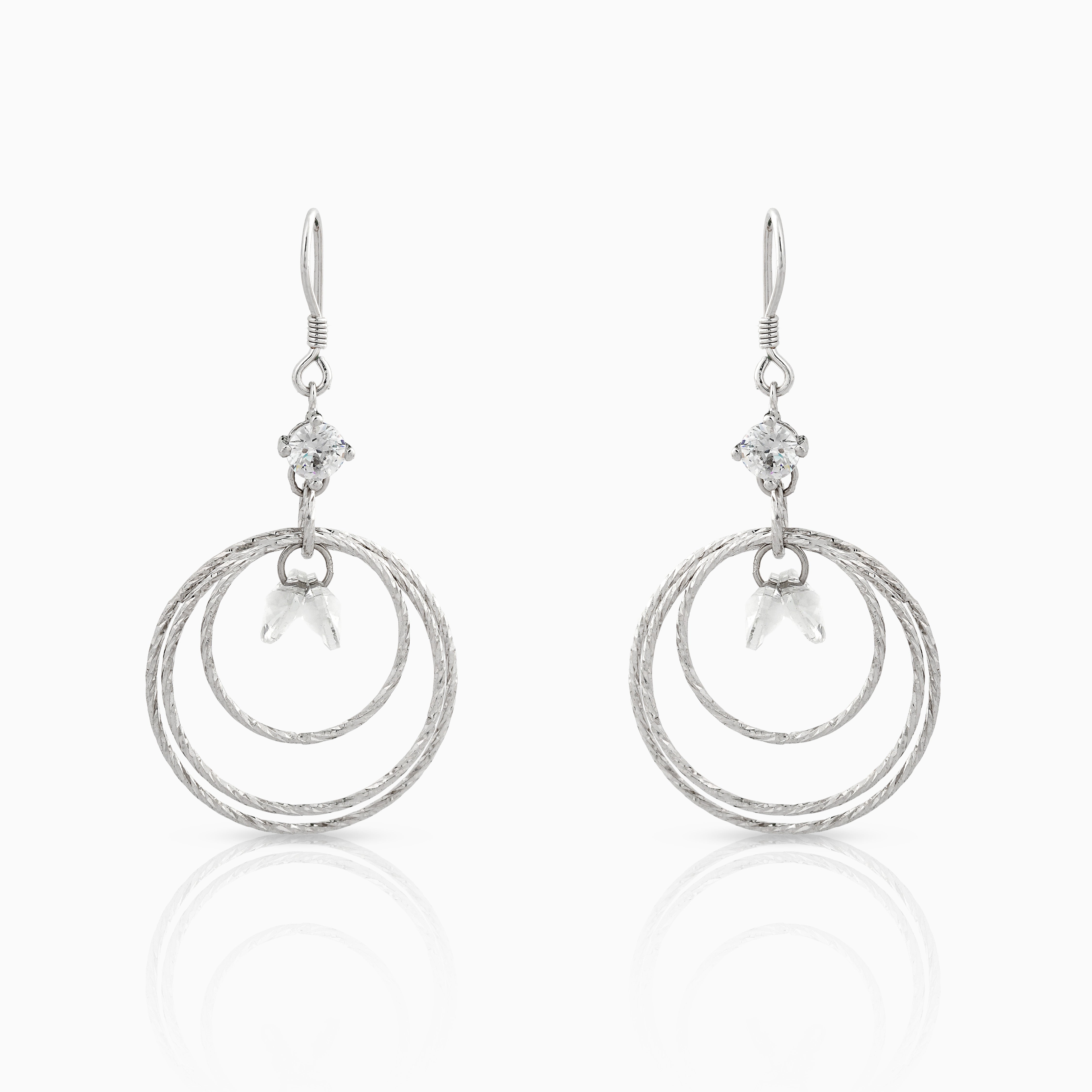 Sterling SIlver triple circle stud
