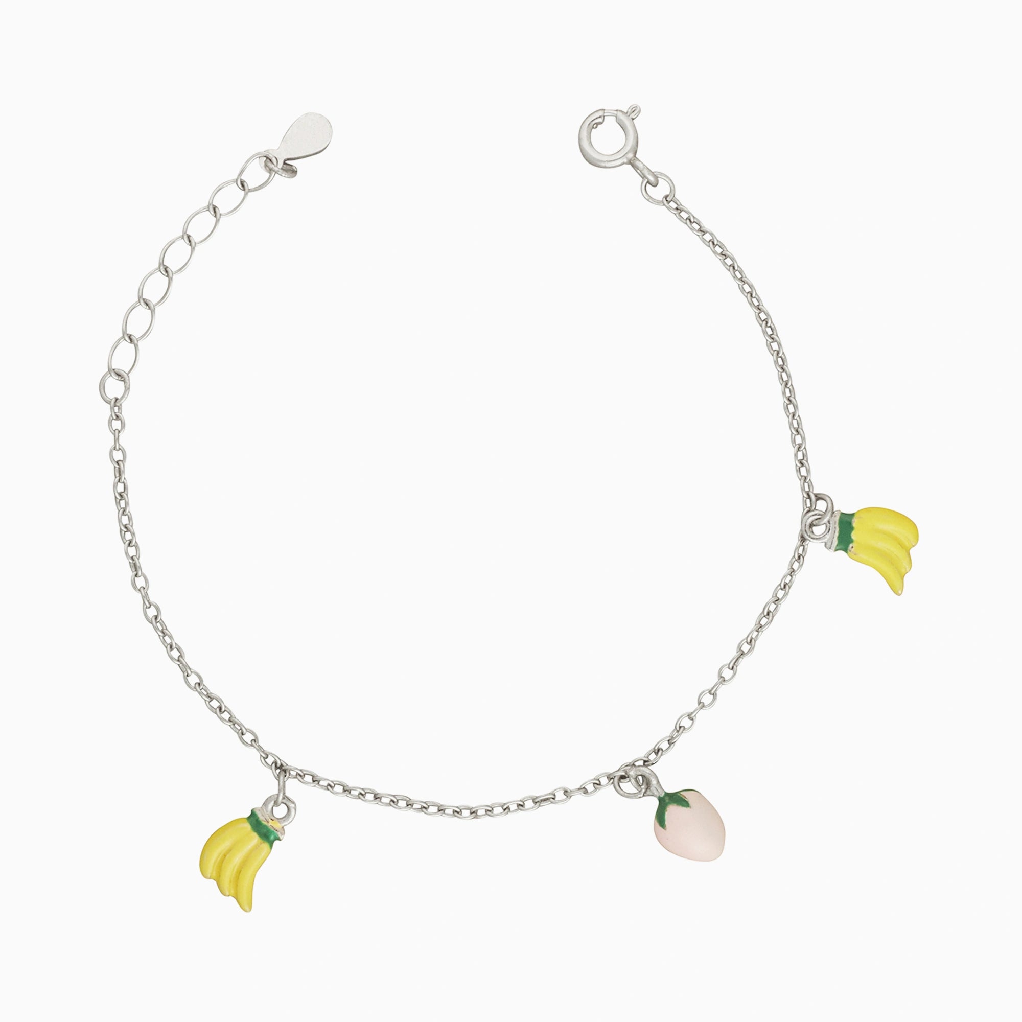 Sterling Silver Banana Motif Bracelet Ishna