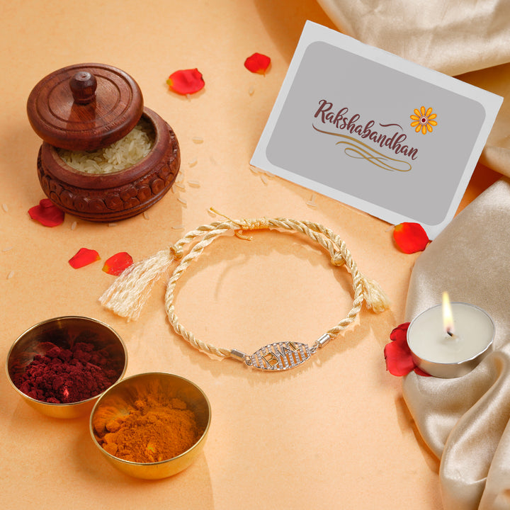 Sterling Silver Bhai Raksha Bandhan Gift for Brother