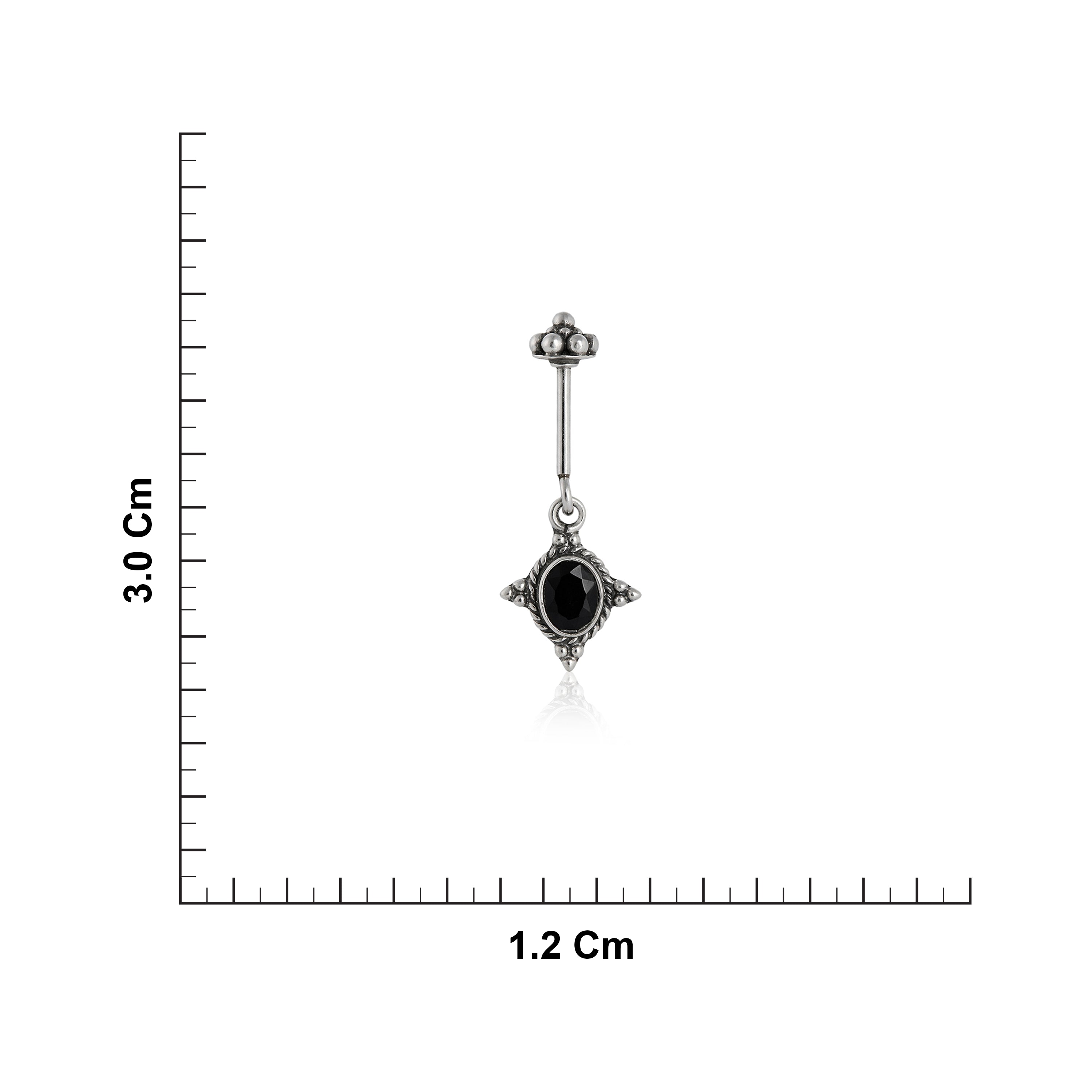 Sterling Silver Black Stone Koppu Ishna