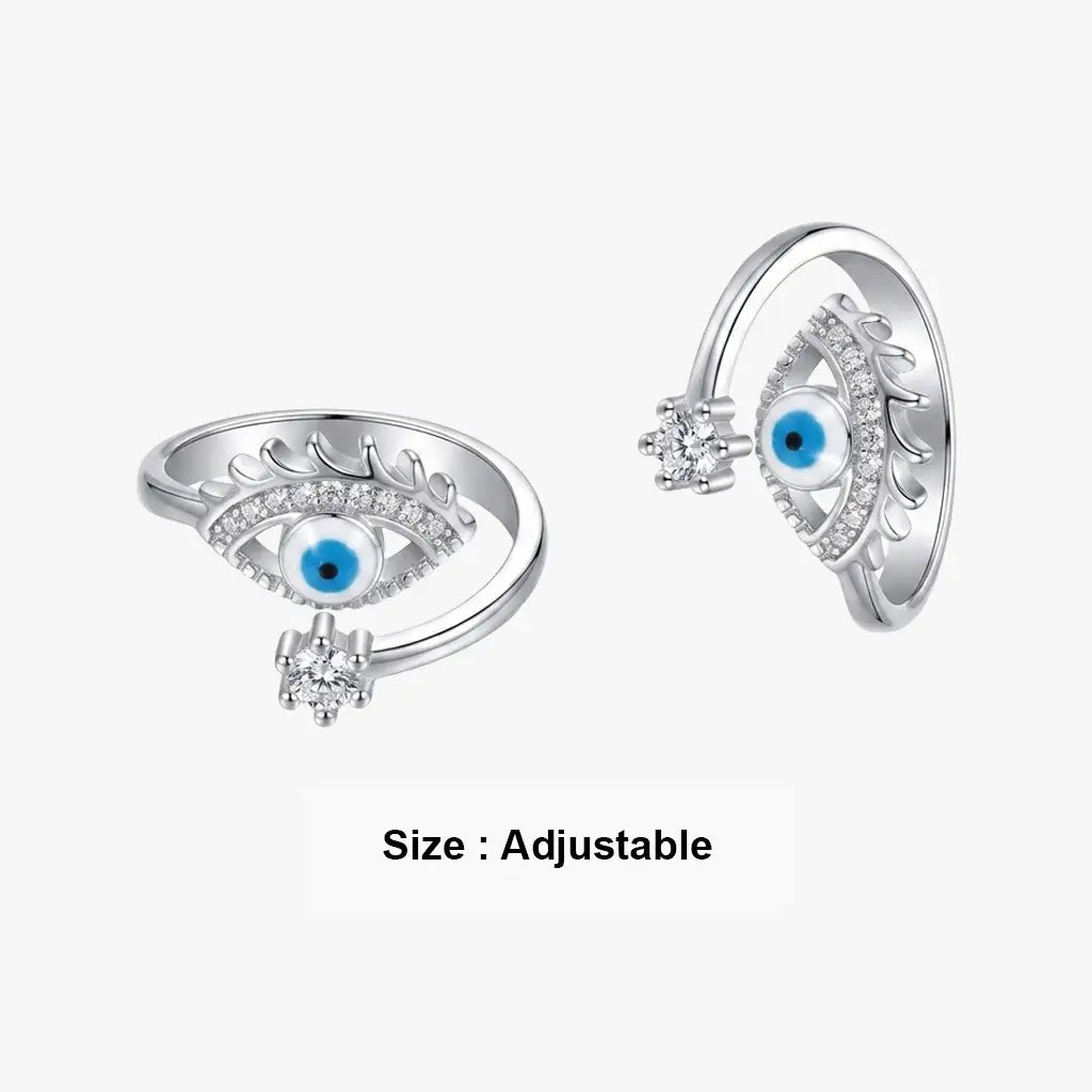 Sterling Silver Blue eye stone toe ring design