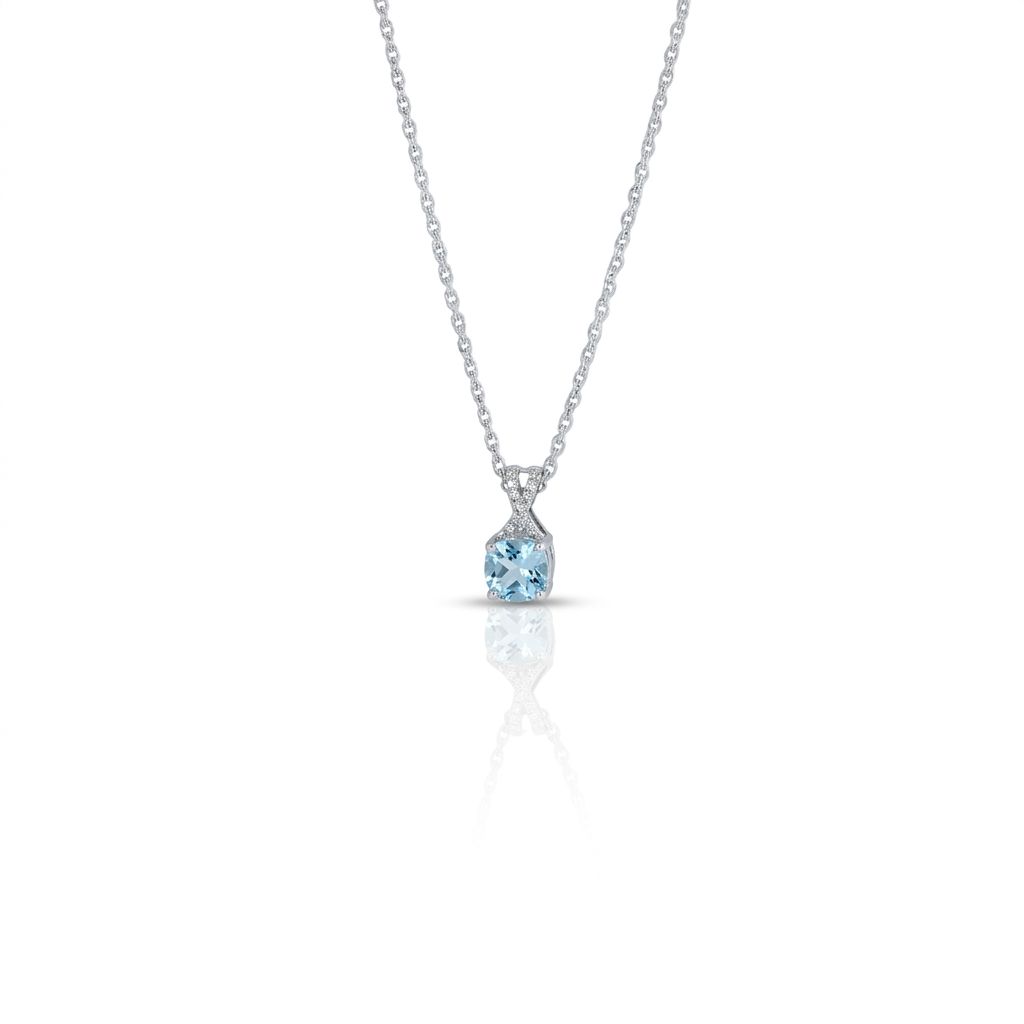 Sterling Silver CZ Pendant Chain Ishna