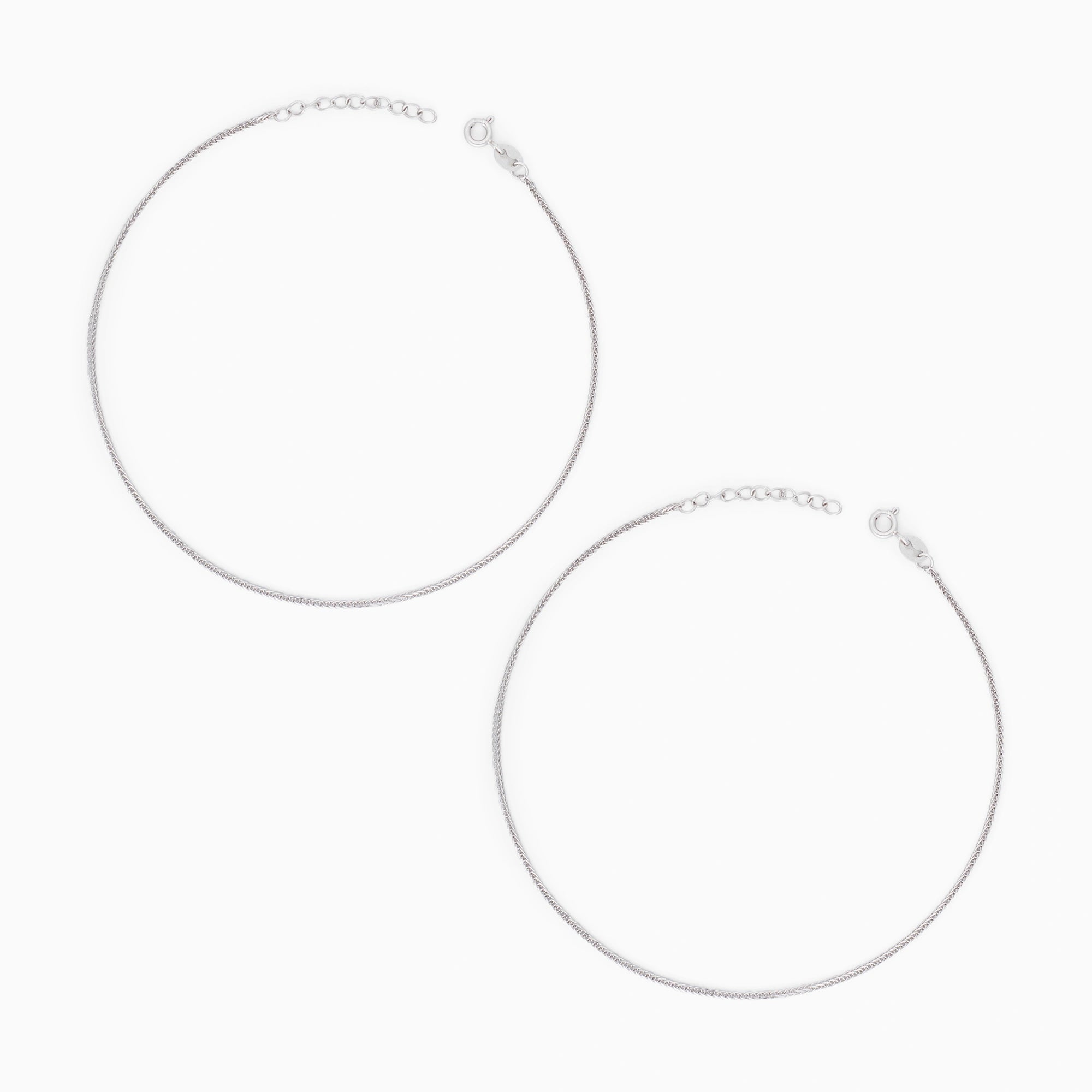 Sterling Silver Chain Anklet Ishna