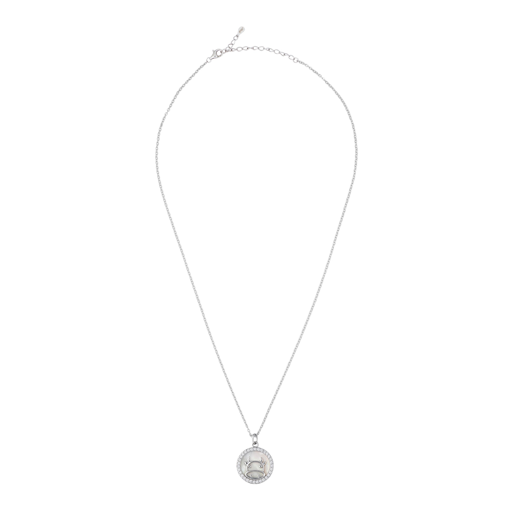 Sterling Silver Cow Chain in CZ stone Ishna 