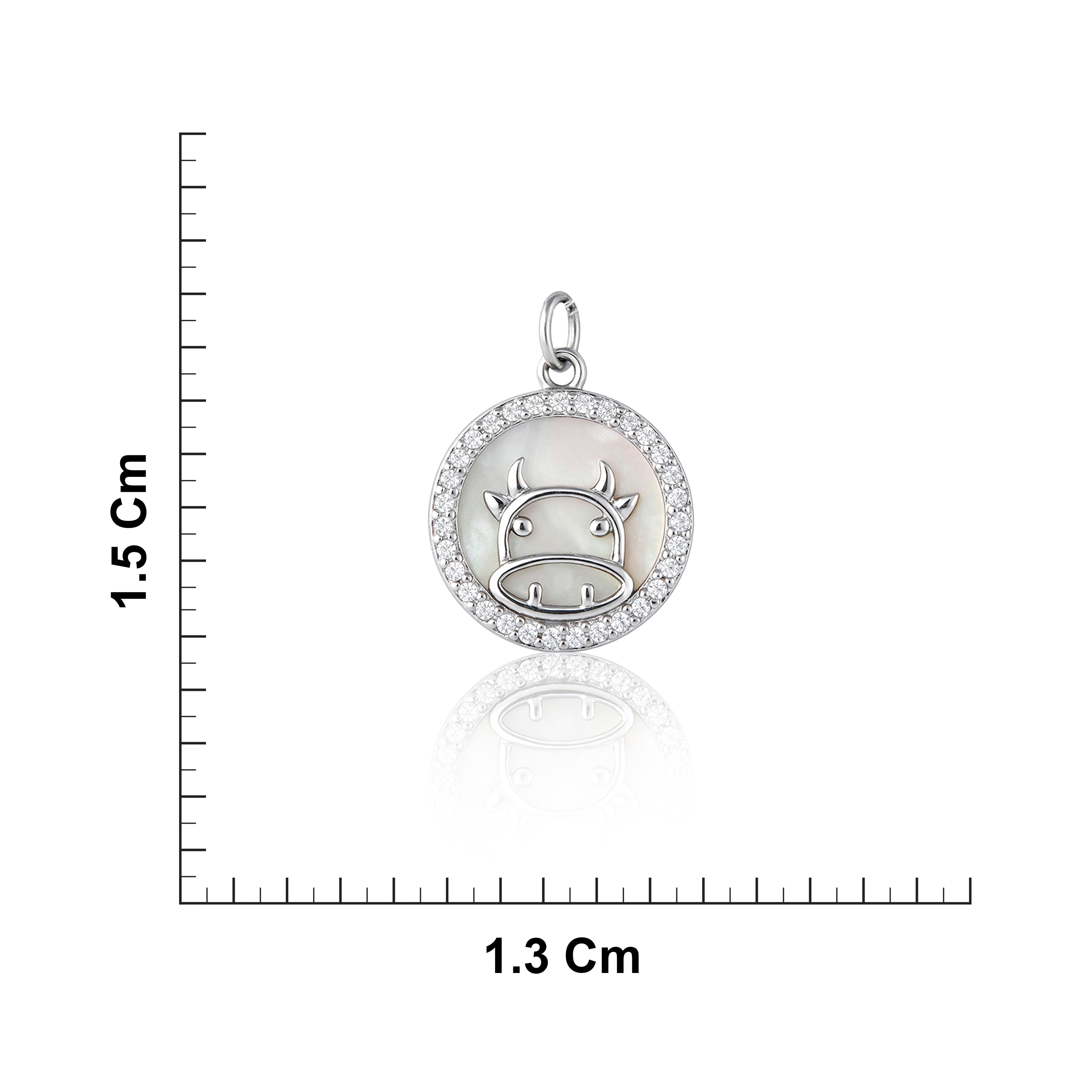 Sterling Silver Cow Pendant Ishna