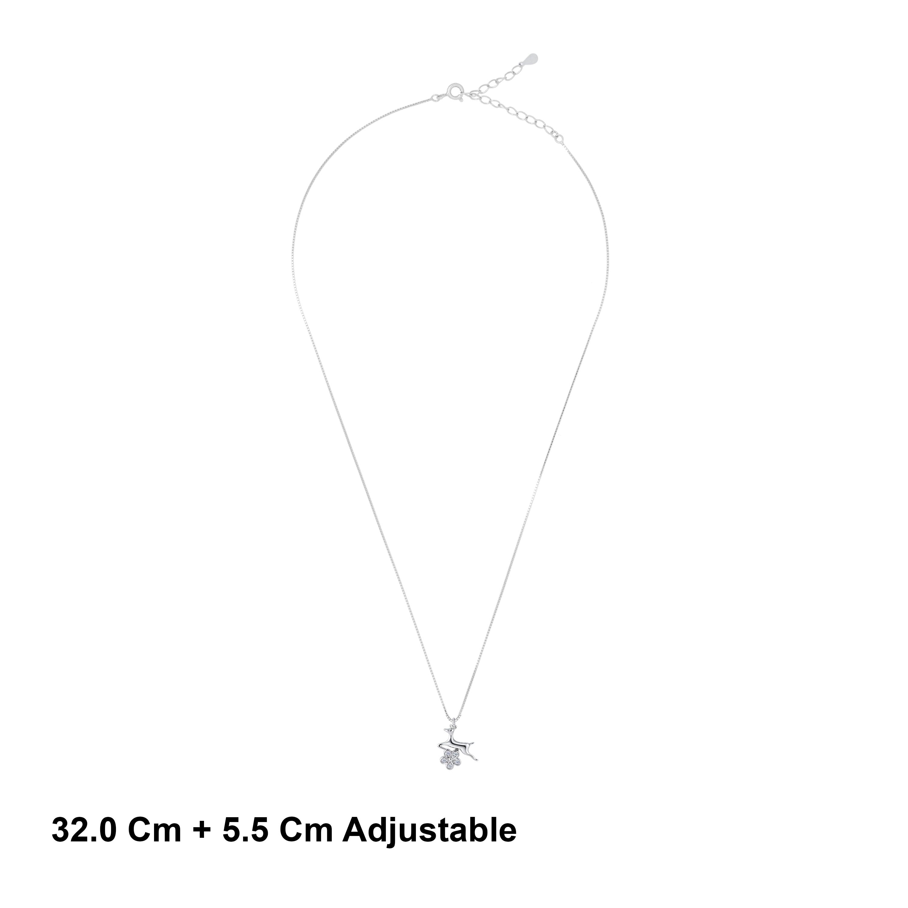 Sterling Silver Deer Flower Chain Ishna