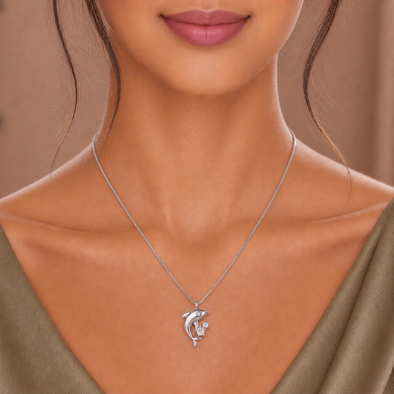 Sterling Silver Dolphin Chain Ishna