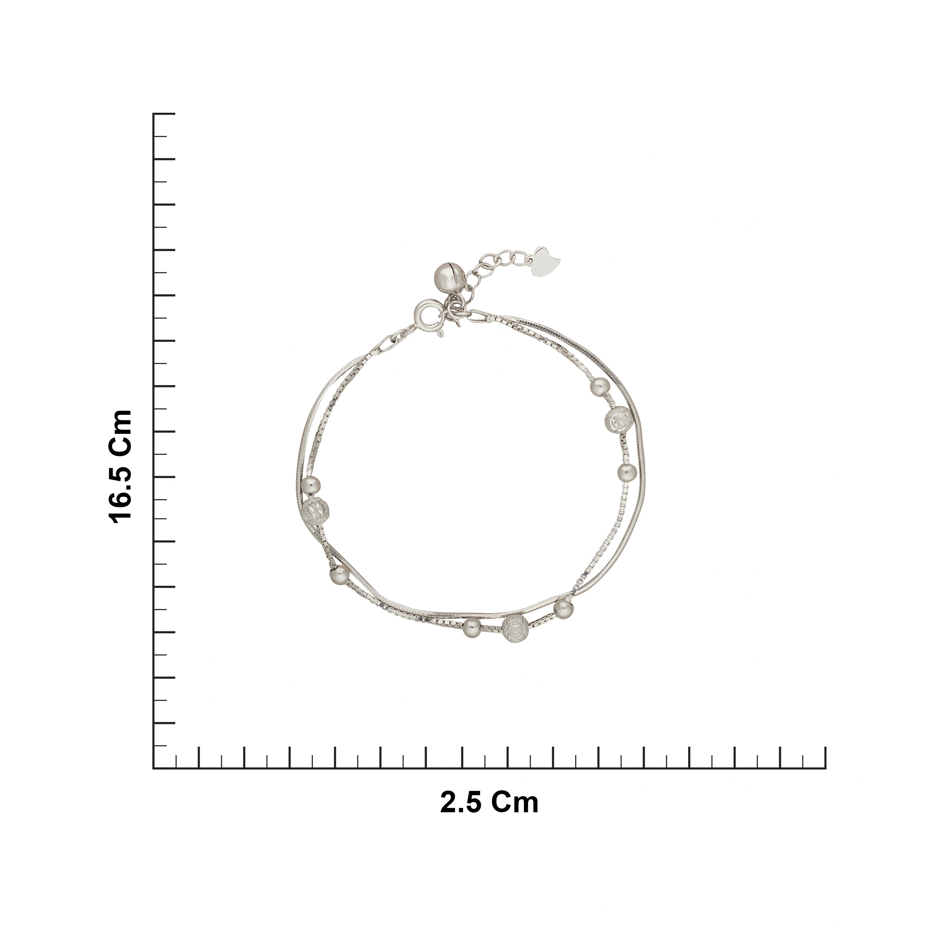 Sterling Silver Double Beaded Bracelet Isna