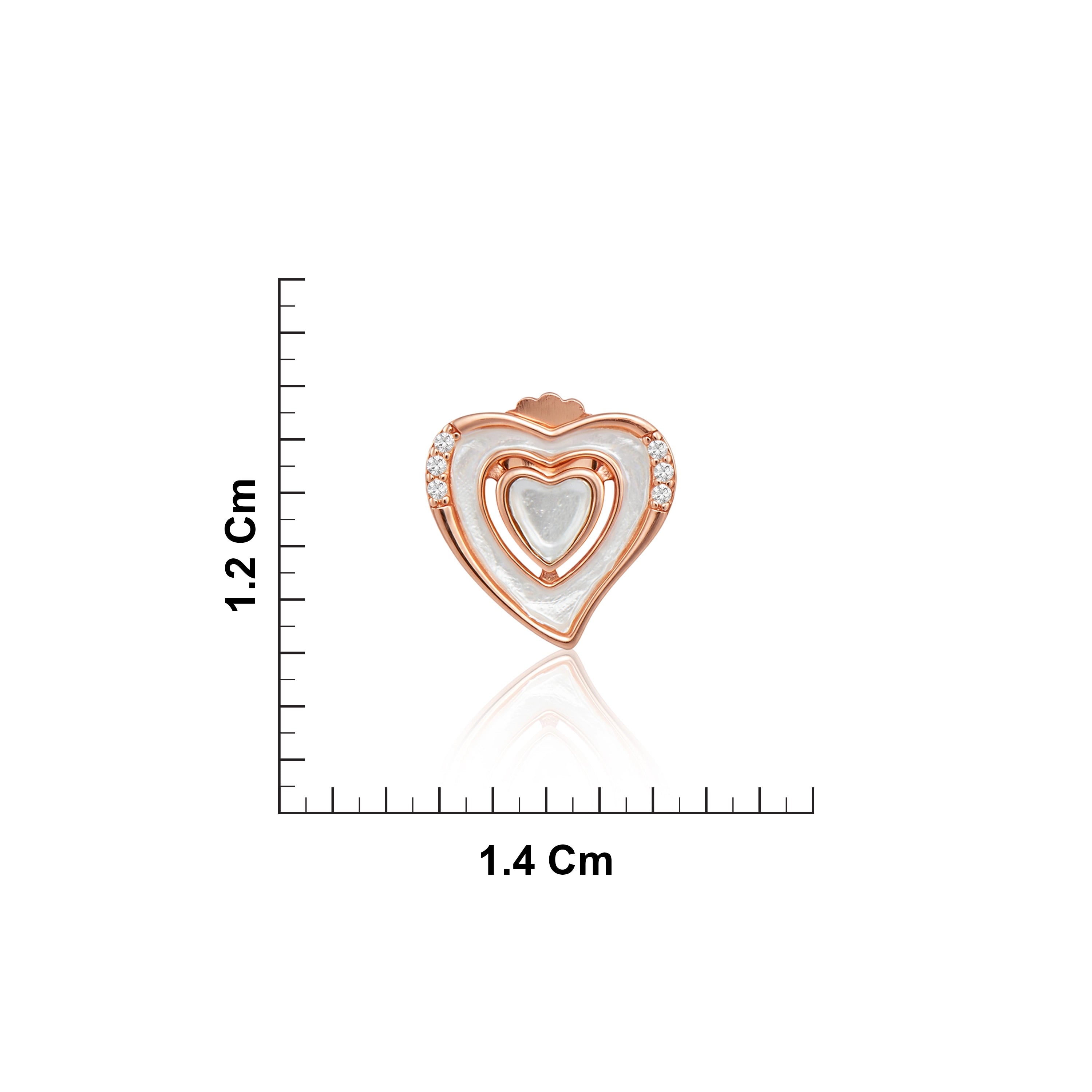 Sterling Silver Double Heart Earrings Ishna