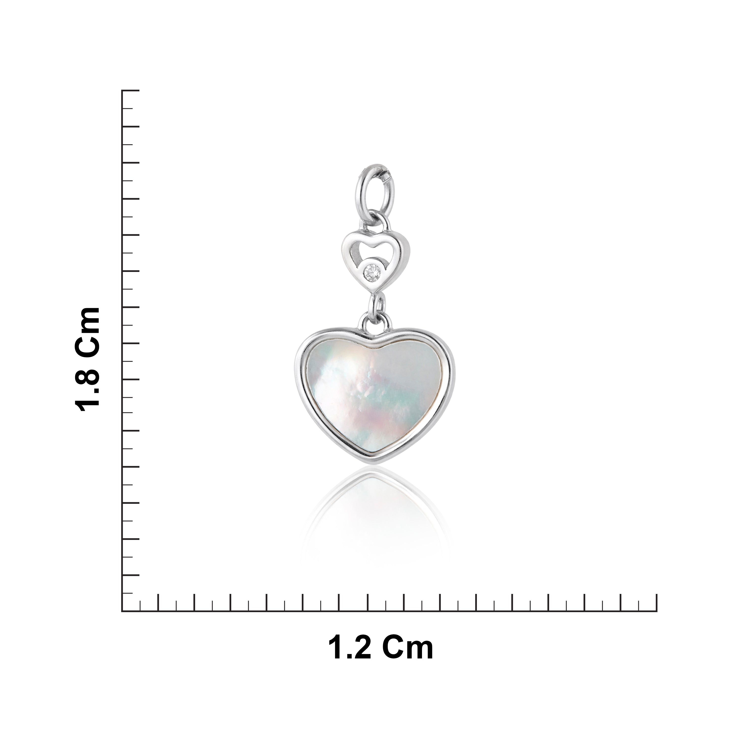 Sterling Silver Double Heart Pendant Ishna